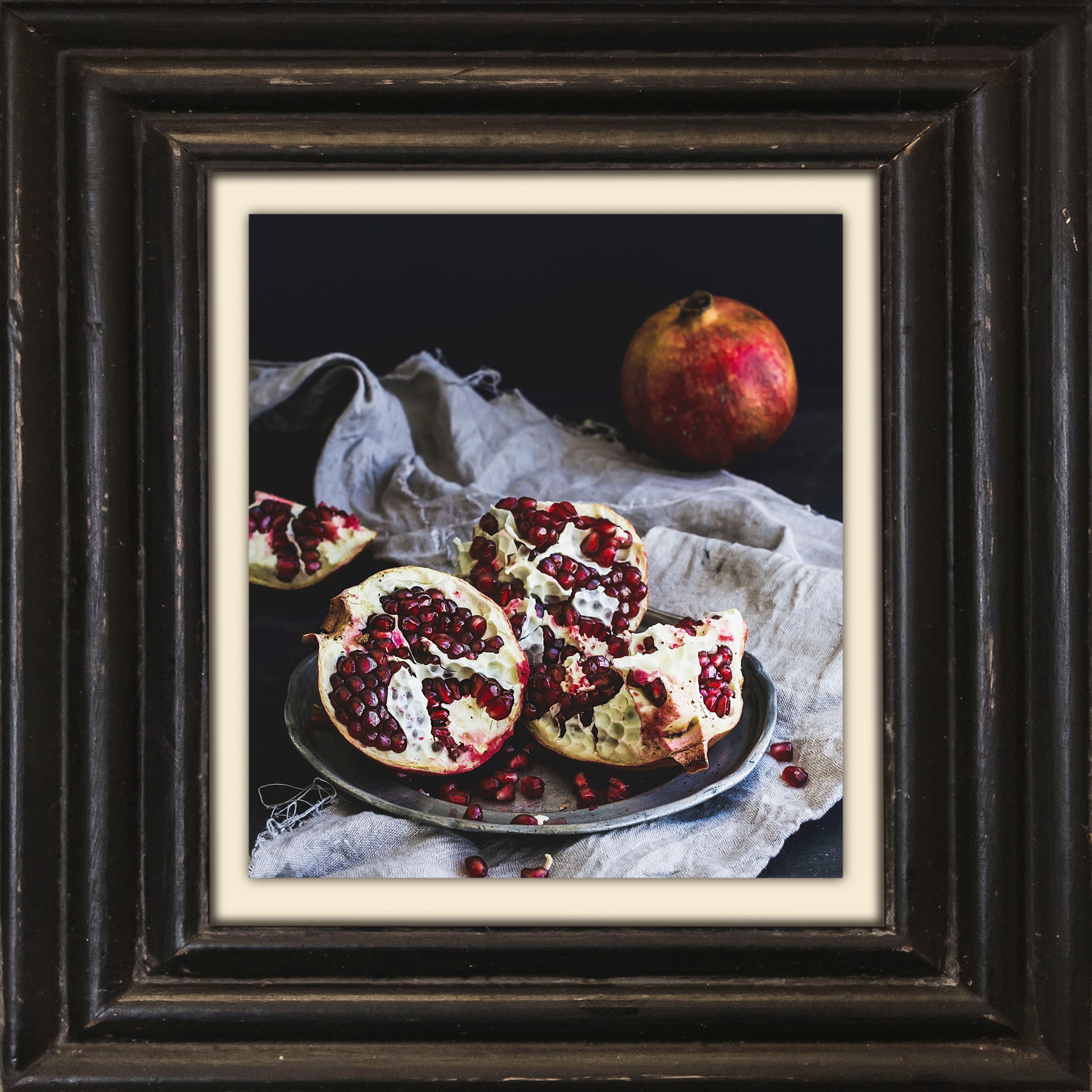 queence Leinwandbild »Granatapfel«, Kunst-Obst-Stillleben-Obst Bilder, Prem günstig online kaufen