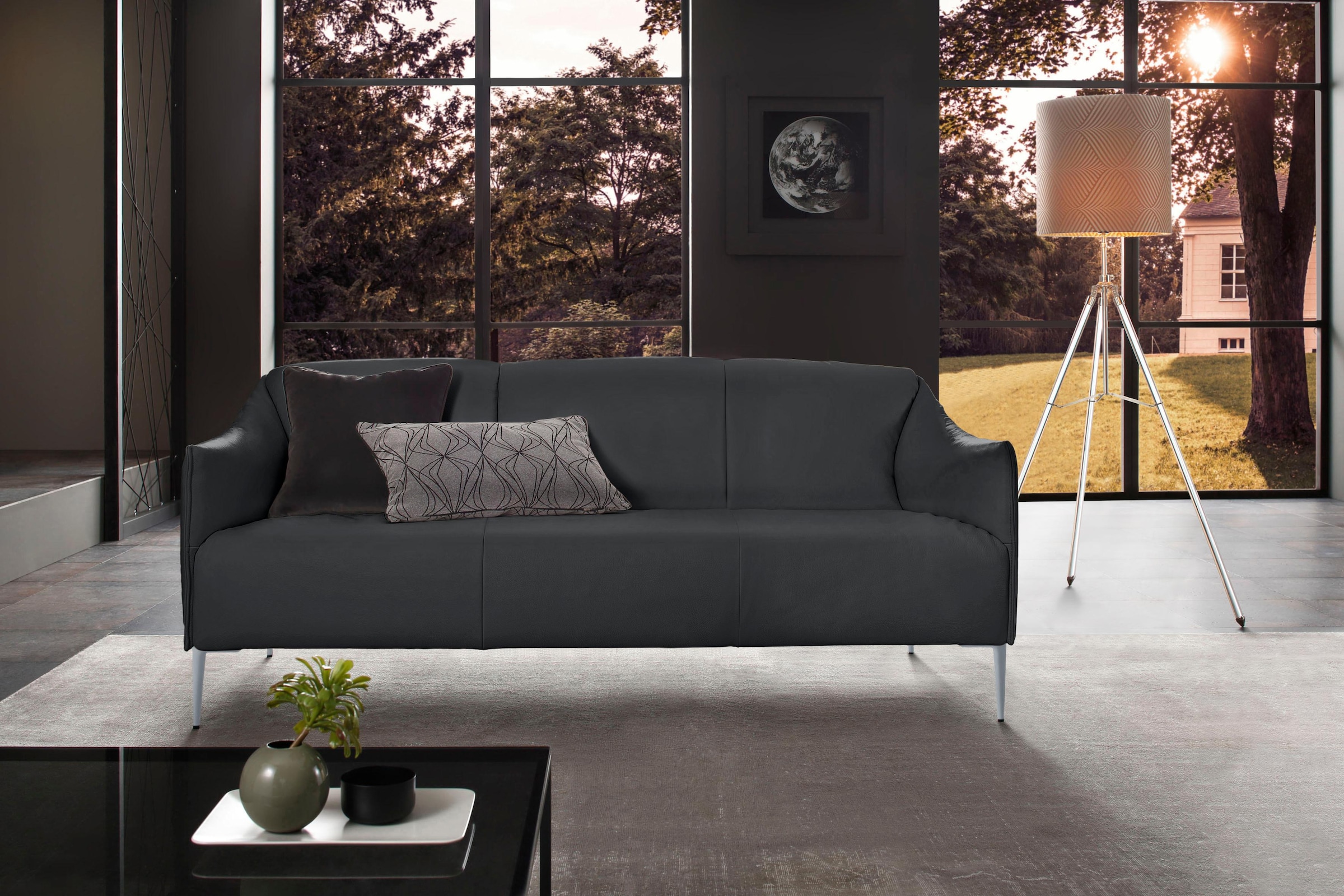 W.SCHILLIG 2,5-Sitzer »sally«, mit Metallfüßen in Silber matt, Breite 194 cm