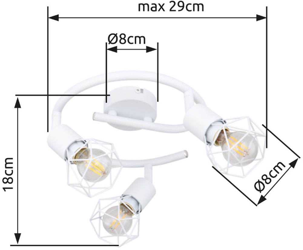 GLOBO LIGHTING Deckenstrahler »XARA I« E14 1 Stk. Spot Deckenspot Flur Schlafzimmer Wohnzimmer