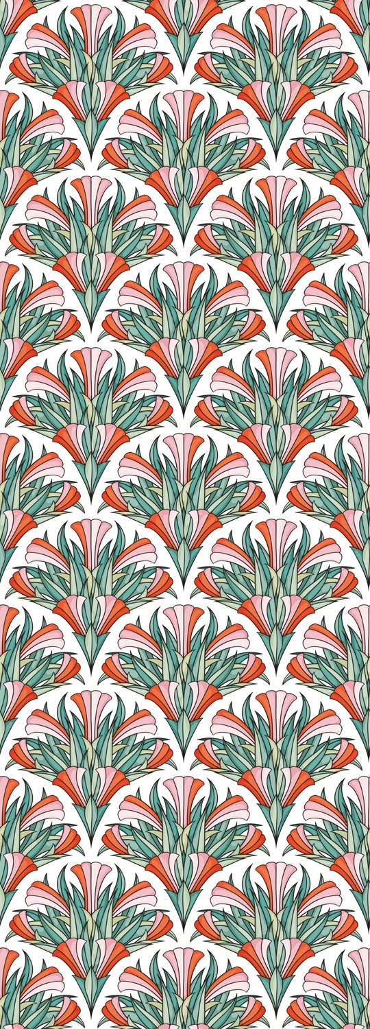 queence Vinyltapete »Malou«, bedruckt-Motiv-botanisch-floral-gemustert-natü günstig online kaufen