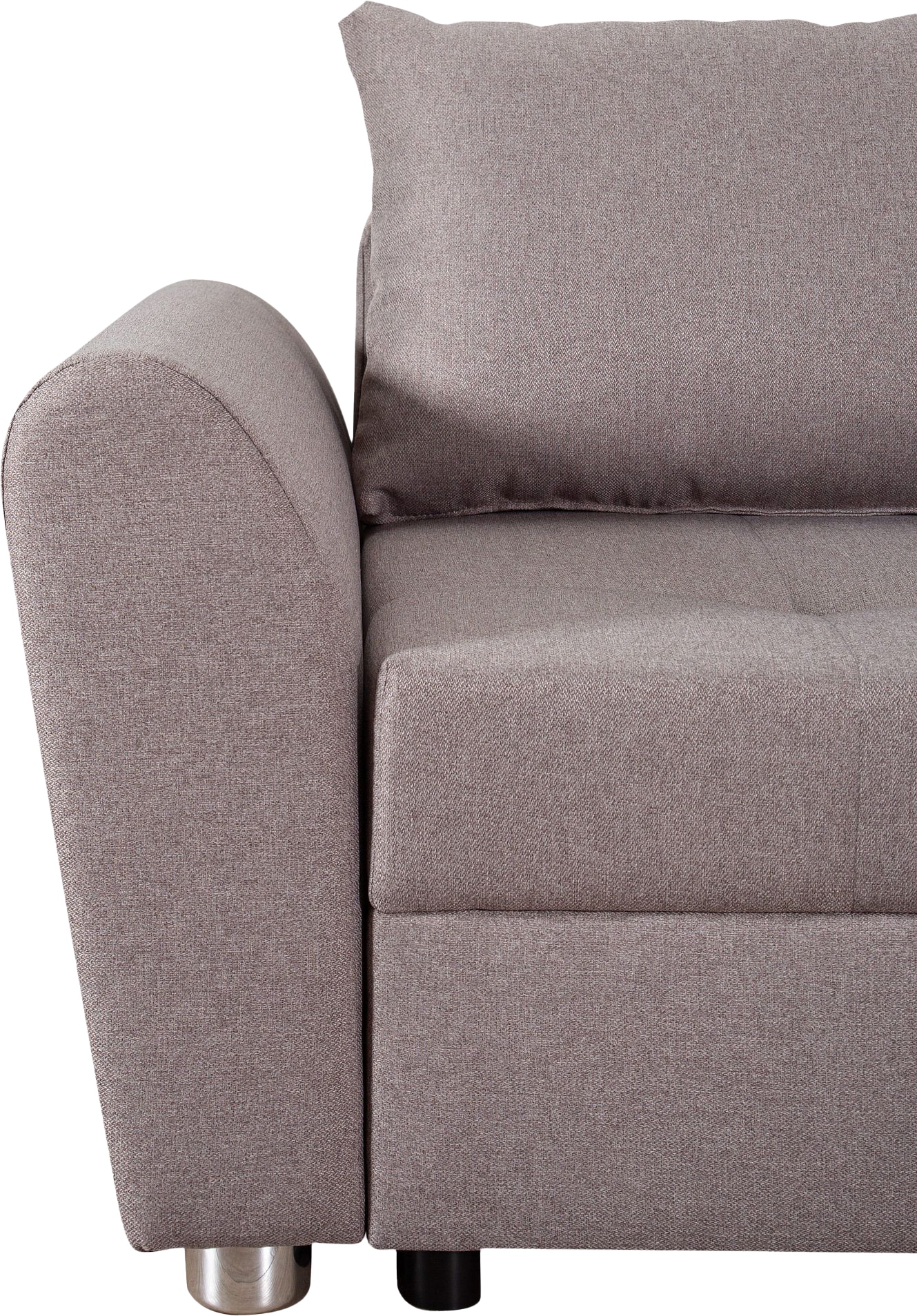 COLLECTION AB Ecksofa »JANA«, Ecksofa,Bettfunktion,Bettkasten,Bonnelfederkern,Rückenkissen