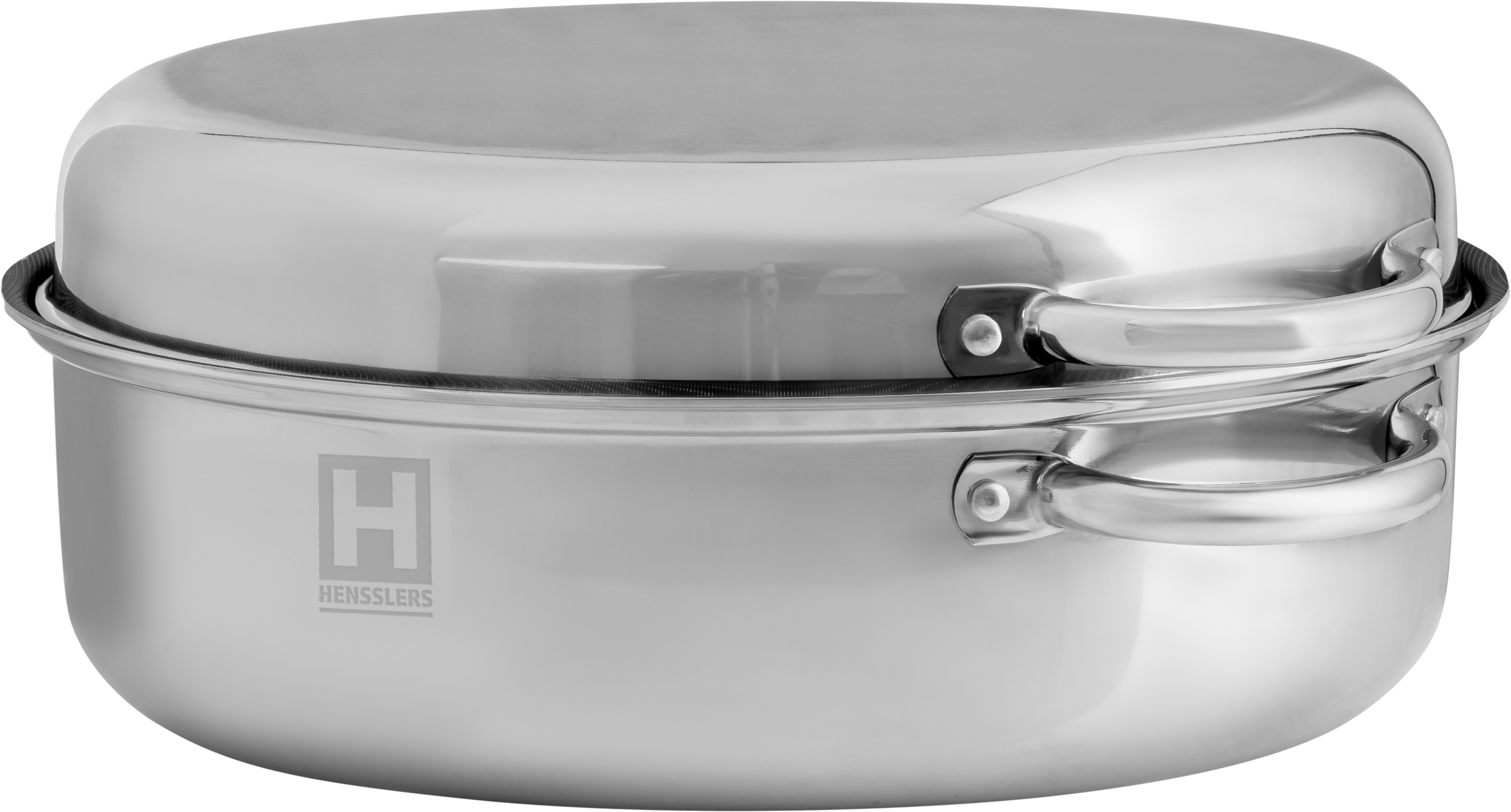 HENSSLERS Bräter »HENSSLERS Bräter Deluxe, 9L«, Edelstahl, (2 tlg.), 3-Schi günstig online kaufen