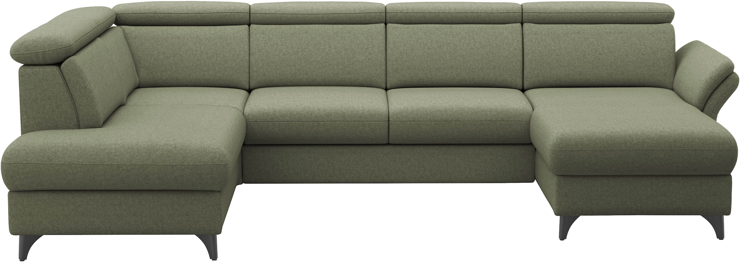 sit&more Wohnlandschaft »Glendale, U-Form« inkl. Kopfteilverstellung,wahlweise mit Vorziehsitz und Bettkasten