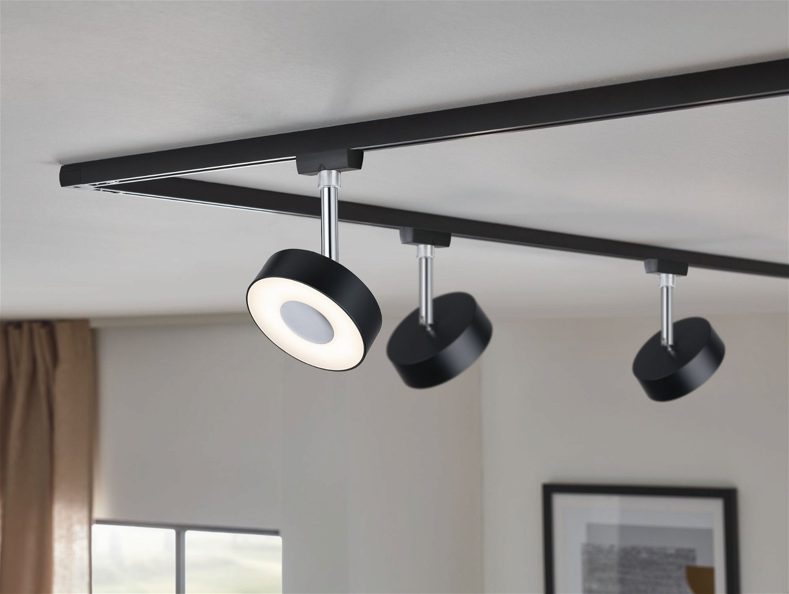 Paulmann Schienensystem-Leuchten »URail Schienenspot Circle 152lm 5W 2700K 230V Schwarz matt«, dimmbar, Einzelspot