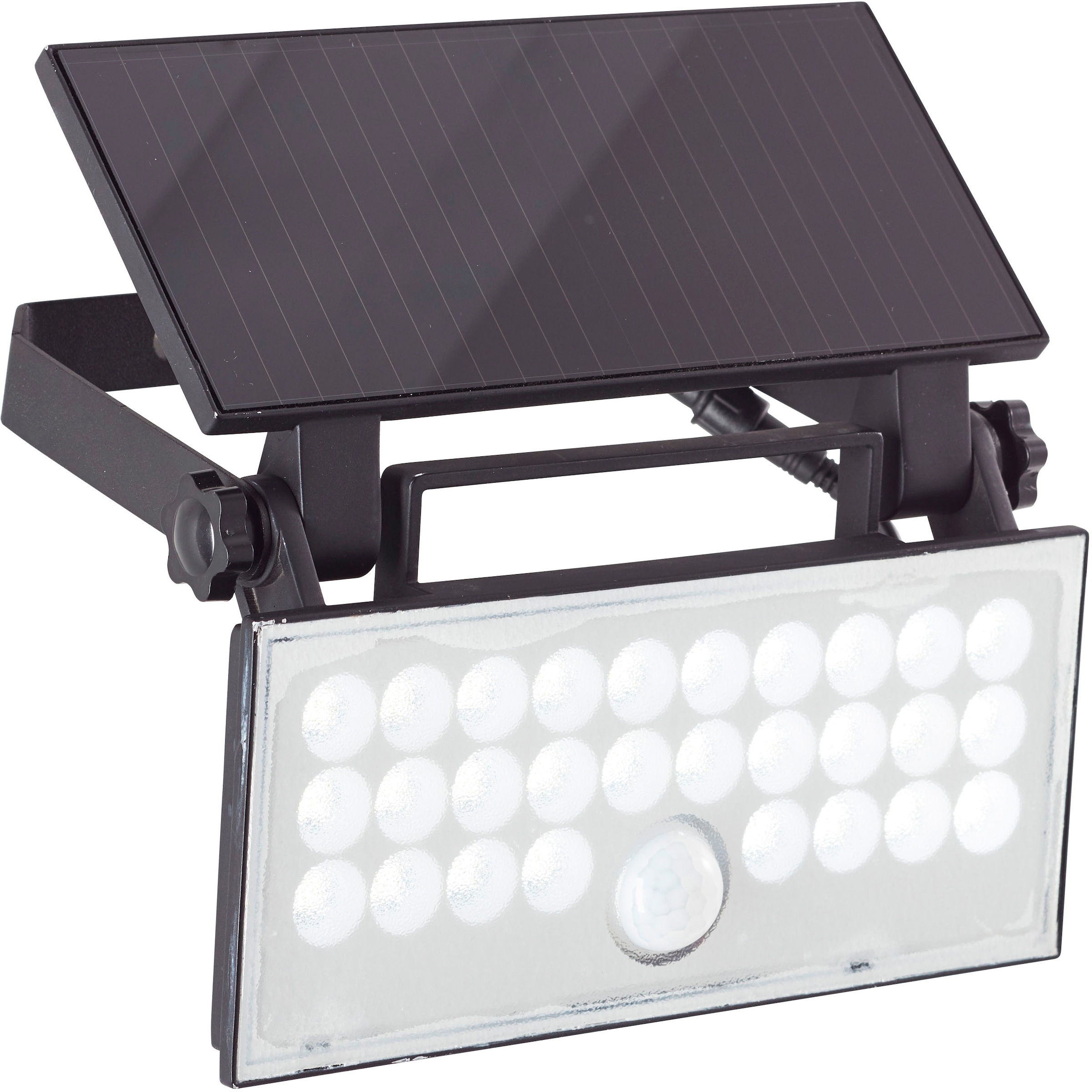 Brilliant LED Außen-Wandleuchte »Luton«, Solar, 19 cm, 1000 lm, 4100 K, schwenkbar, schwarz