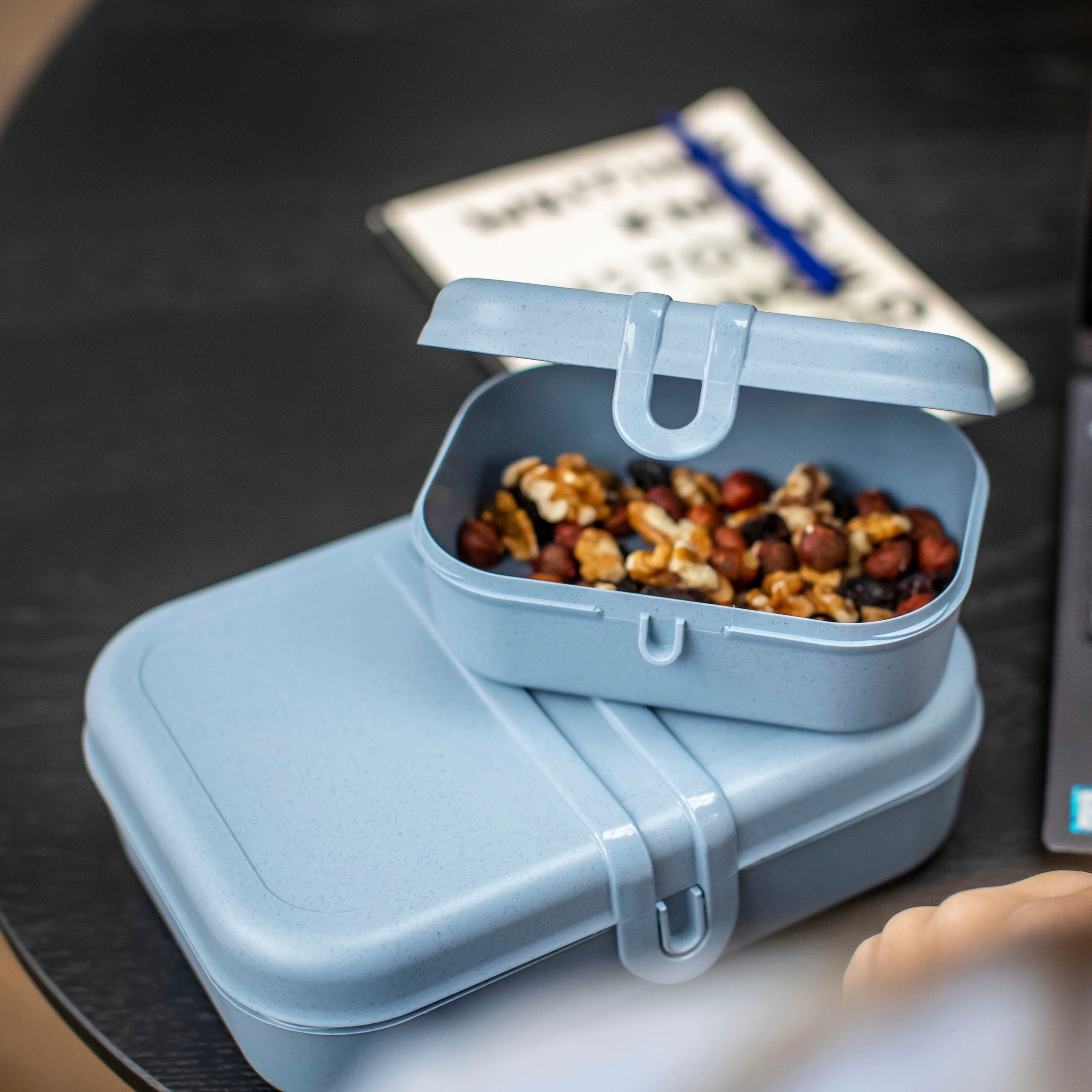 KOZIOL Lunchbox »+ Besteck-Set PASCAL READY«, (Set, 4 tlg.), Made in Germany.Biozirkulärer Kunststoff