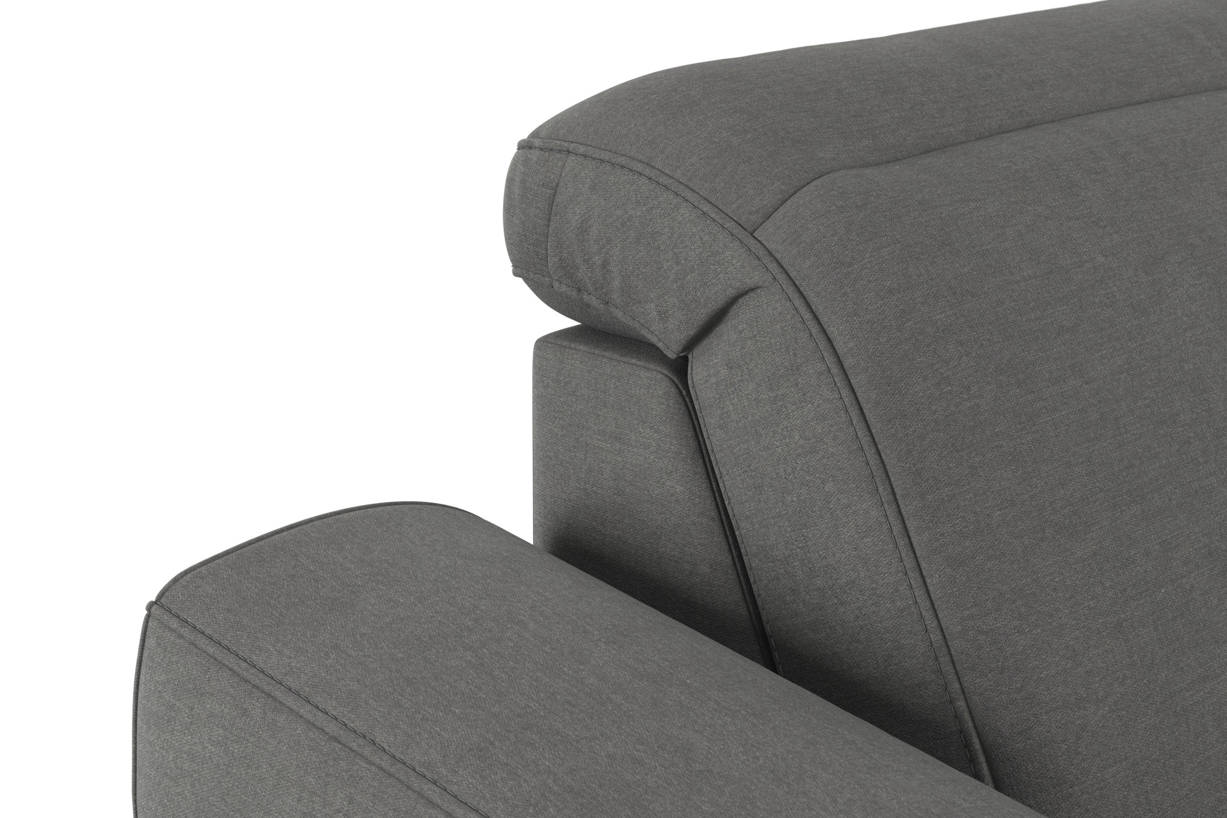 sit&more Ecksofa »Dundee L-Form«, mit Federkern und Massivholzfüßen, wahlweise mit Kopfteilverstellung