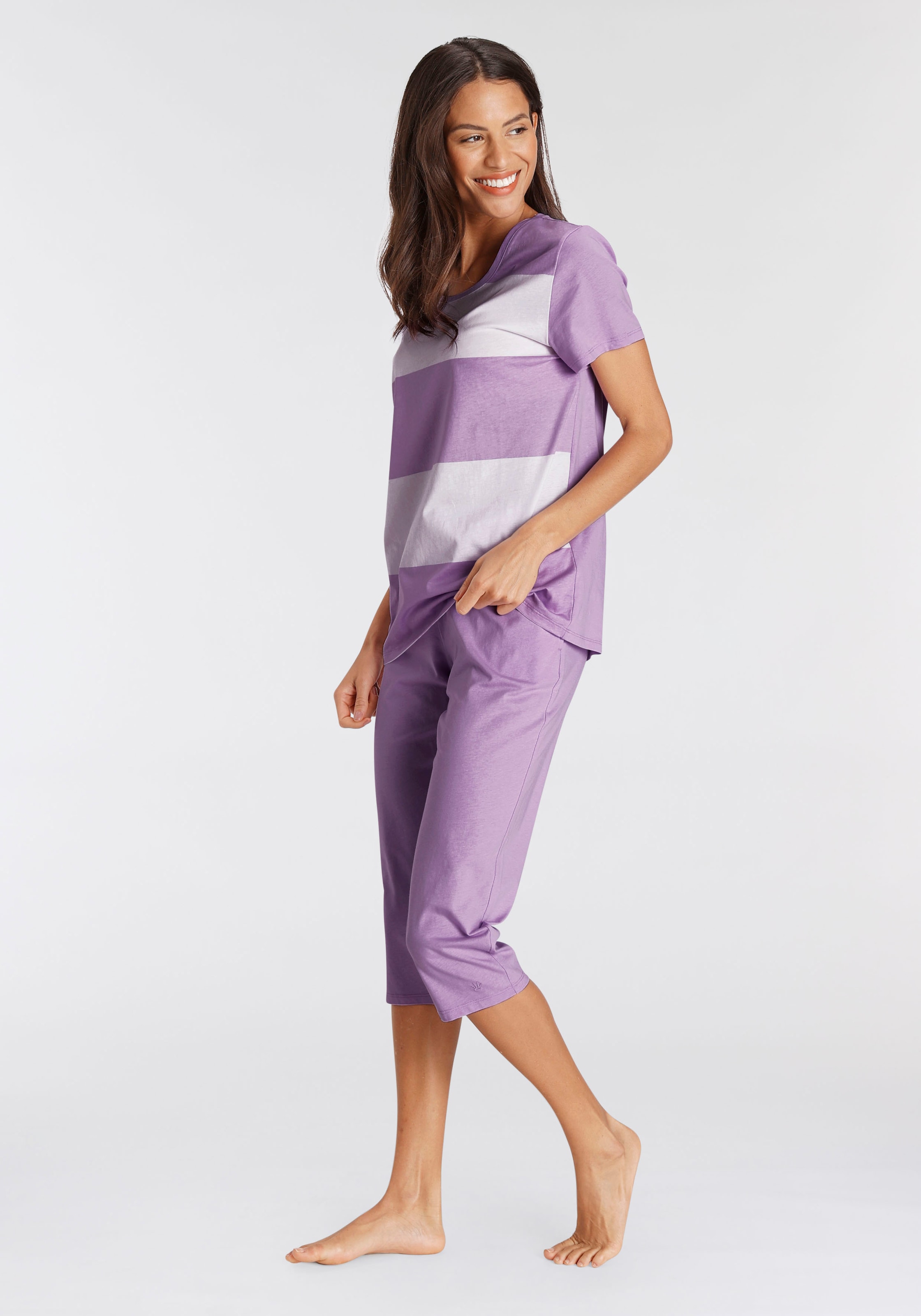 Triumph Schlafanzug, (Set, 2 tlg.), Capri-Pyjama kaufen online reiner aus Baumwolle