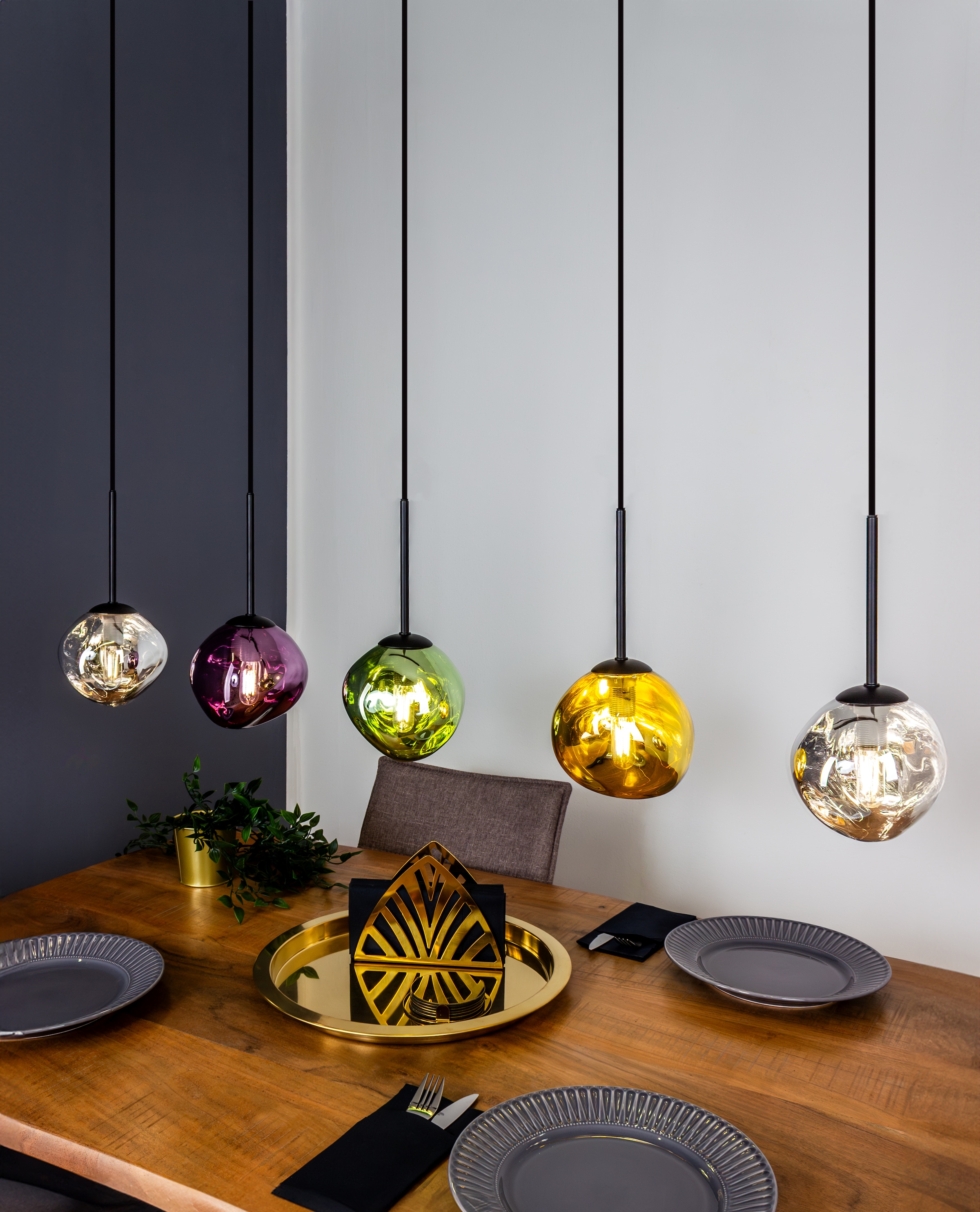 ECO-LIGHT Pendelleuchte »Canopus«, 5 flammig, Leuchtmittel E14 | ohne Leuchtmittel