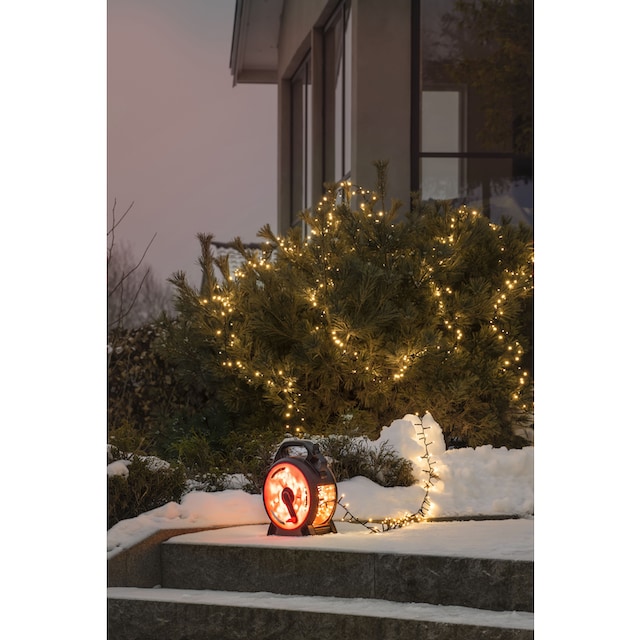 KONSTSMIDE LED-Lichterkette »Weihnachtsdeko aussen«, 400 St.-flammig, Micro  LED Compactlights mit Kabelaufroller, schwarz-rot, 400 Dioden online kaufen
