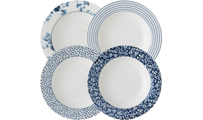 Suppenteller »Laura Ashley Blueprint Collectables«, (Set, 4 St., 4 Teller Mix Design...