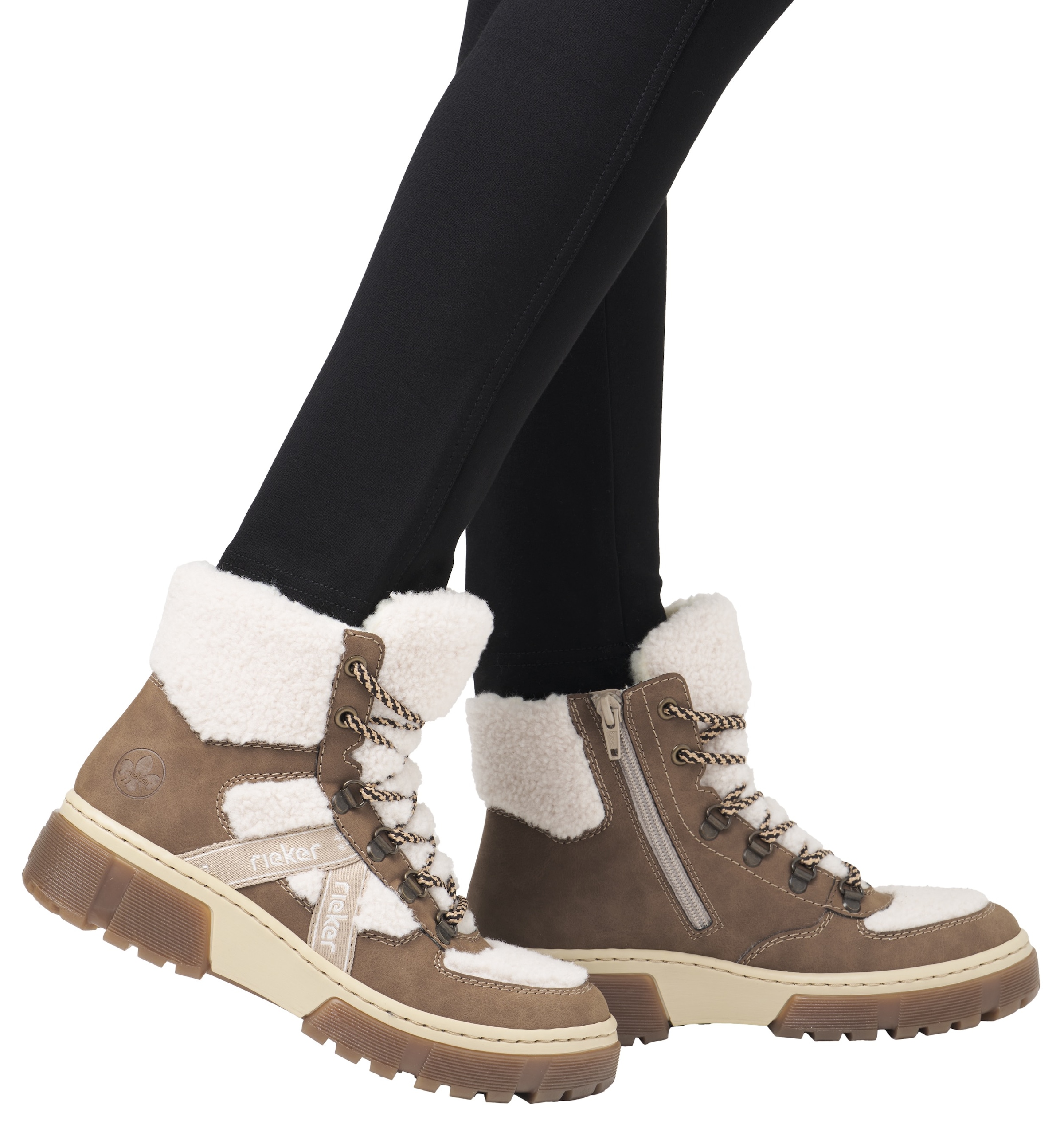 Rieker Winterboots, Schnürboots, Snowboots, Profilsohle, mit Innenreißverschluss