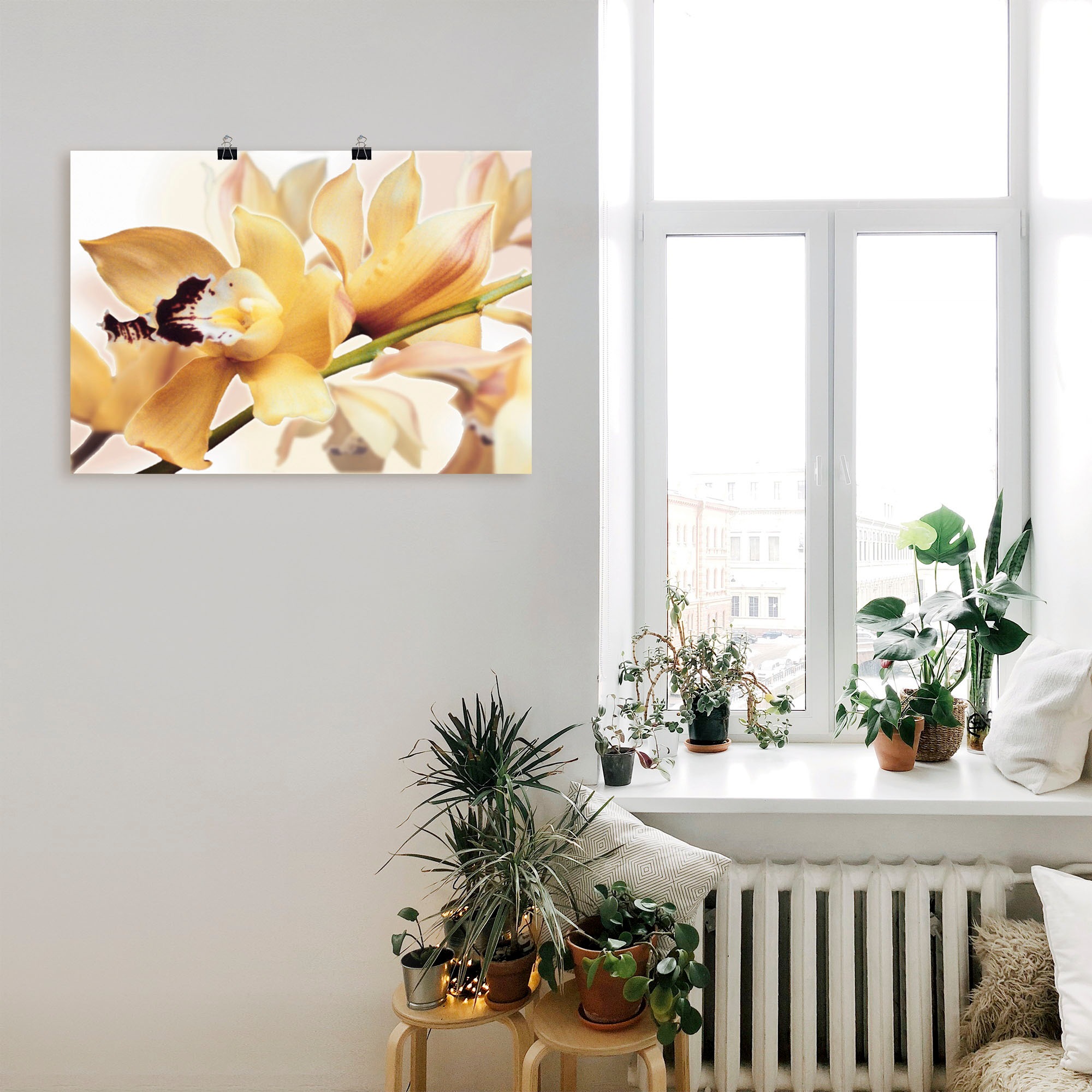 Artland Wandbild »Gelbe Orchidee«, Blumenbilder, (1 St.), als Alubild, Outdoorbild, Leinwandbild, Poster in verschied. Größen