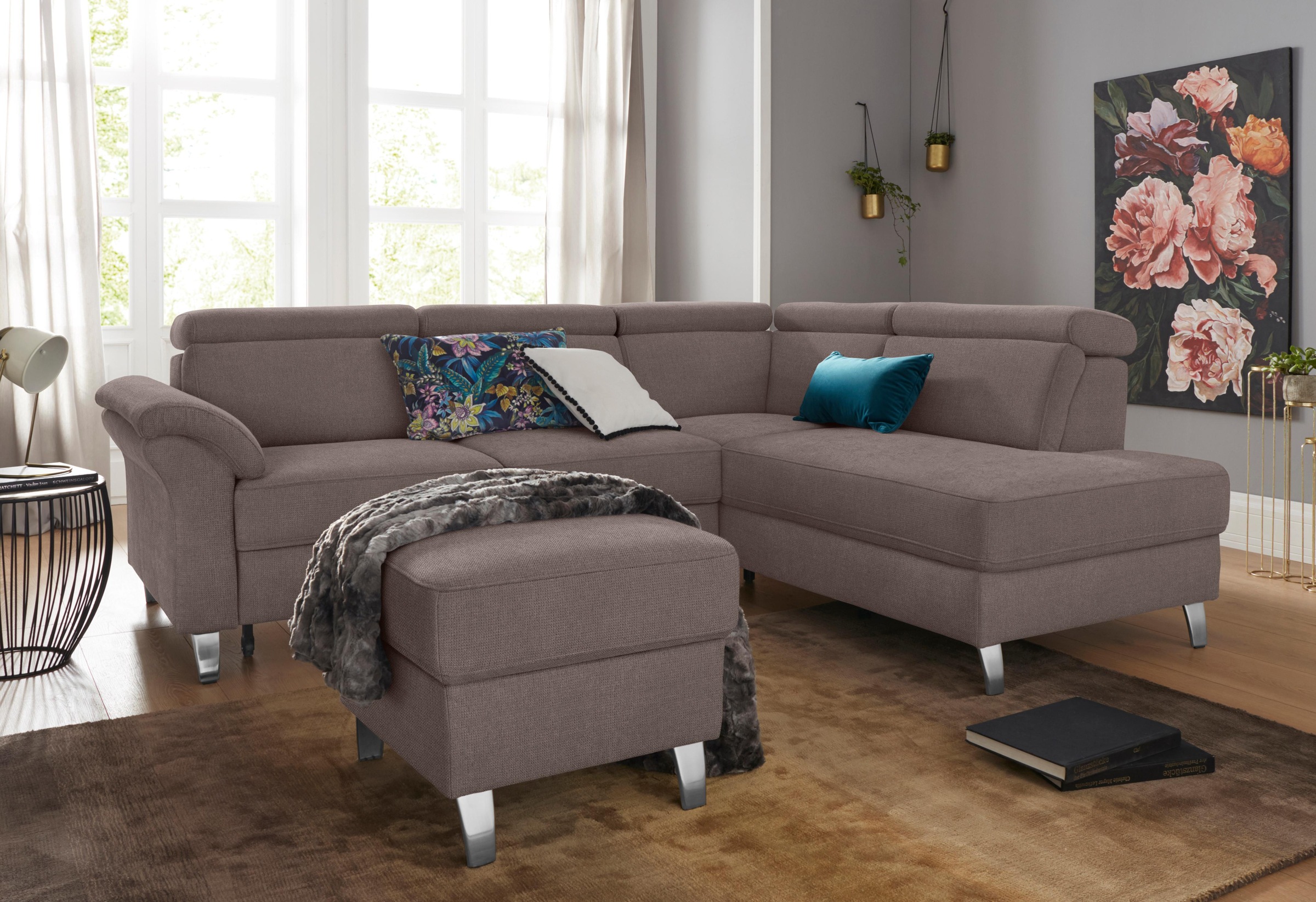 sit&more Ecksofa, inklusive Kopfteilverstellung, wahlweise mit Bettfunktion und Bettkasten