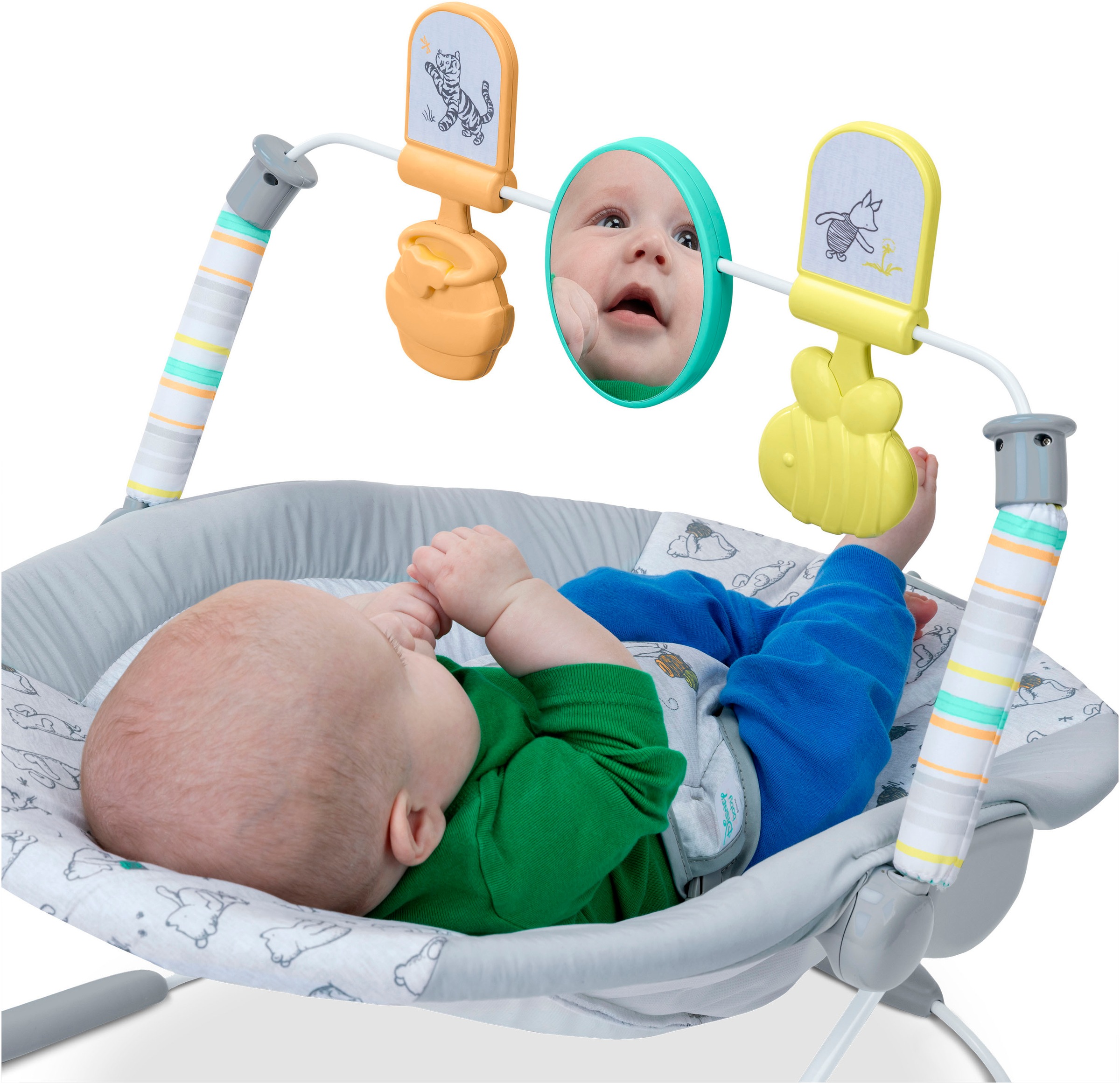 Bright Starts Babywippe »Disney Winnie the Pooh Classic Pals Vibrating Bouncer«, bis 9 kg, mit Sound-Effekt