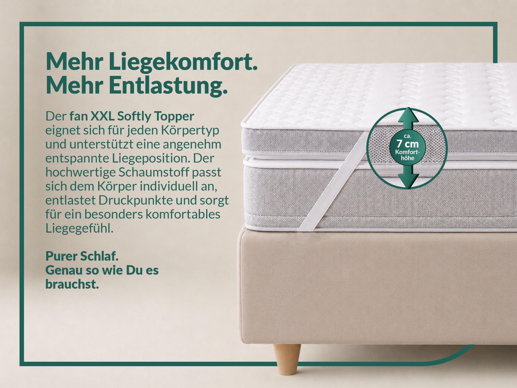 fan Topper »Softly XXL Plus, Topper 90x200, 140x200 cm und weitere Größen« Kundenliebling, über 1500 positive Bewertungen >Made in Germany<