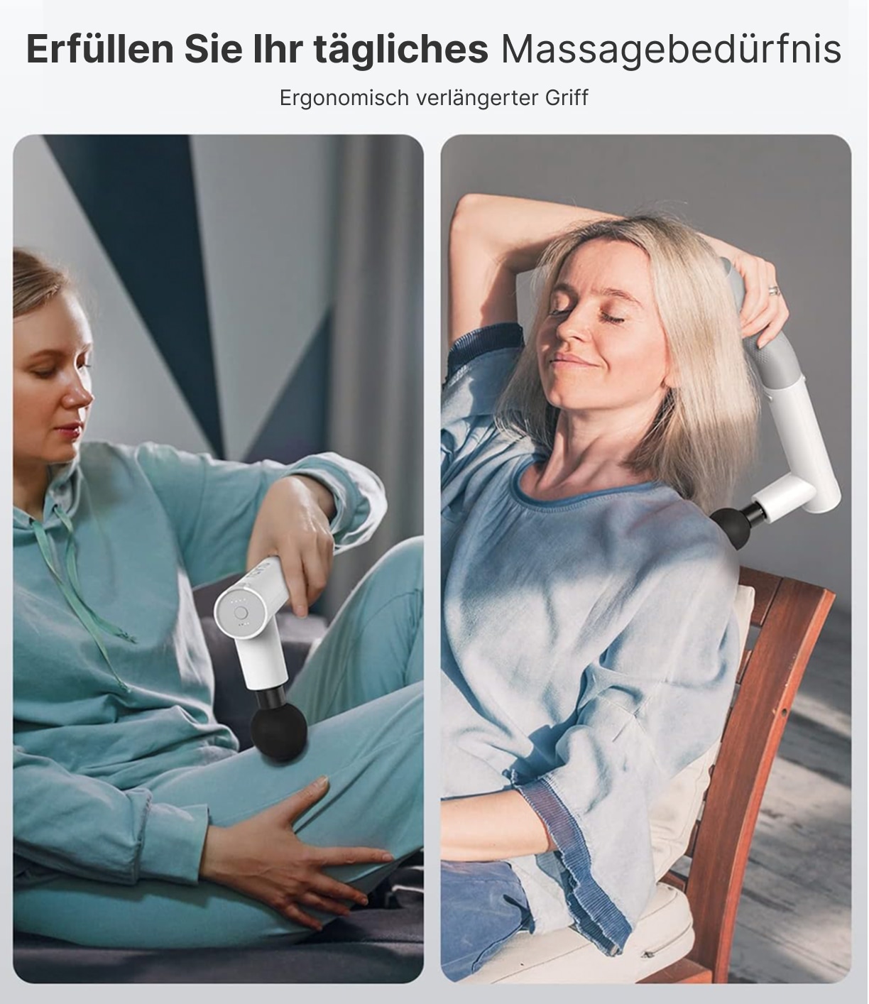 Renpho Massagepistole »Renpho Extend Massage Gun C004«, Inkl.Verlängerungsgriff für schwer zu erreichende Stellen