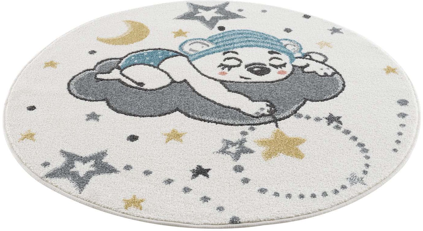 Carpet City Kinderteppich »Anime9385«, rund, Babyteppich, Sterne