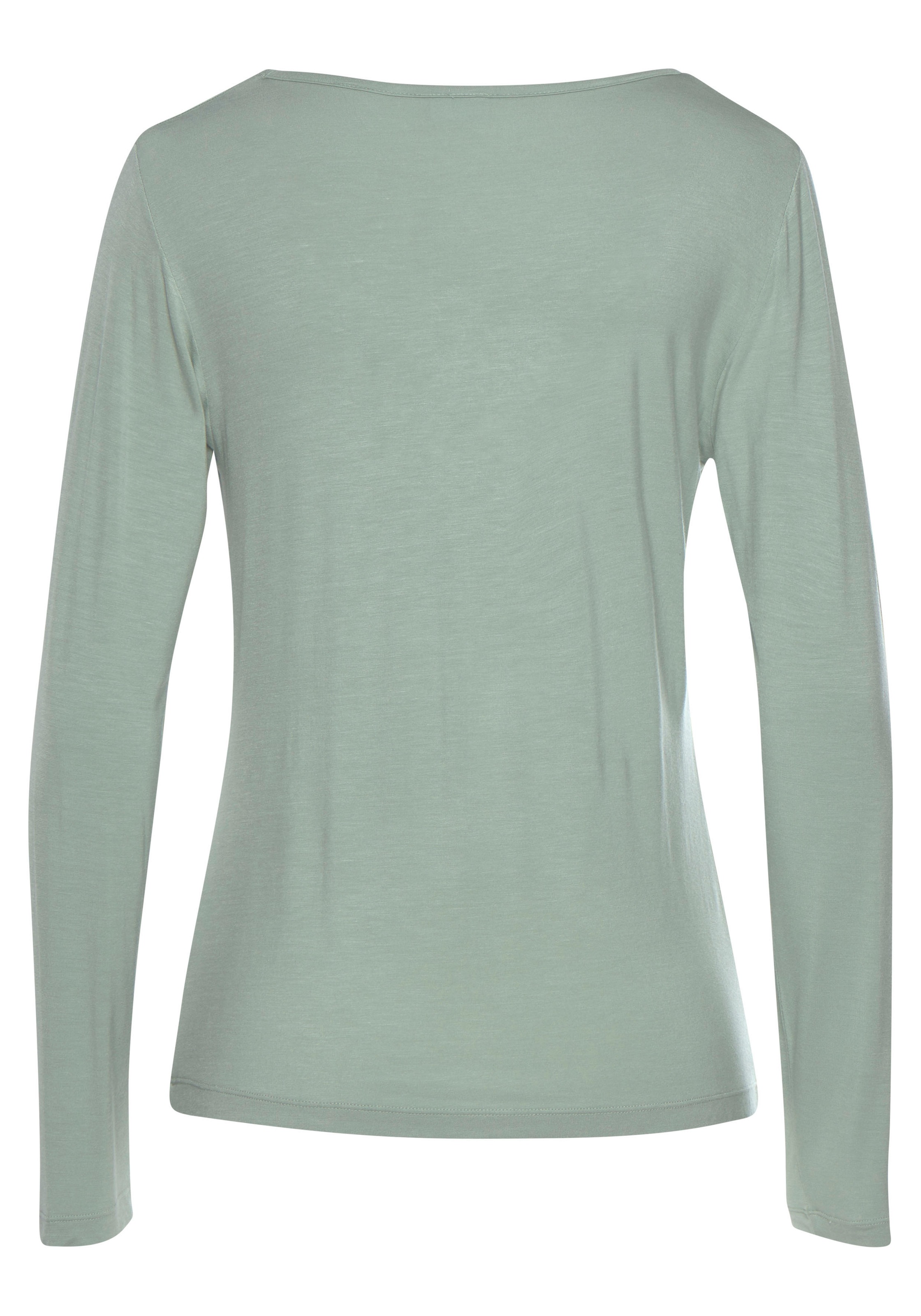 LASCANA Pyjamaoberteil, mit Spitzendetails