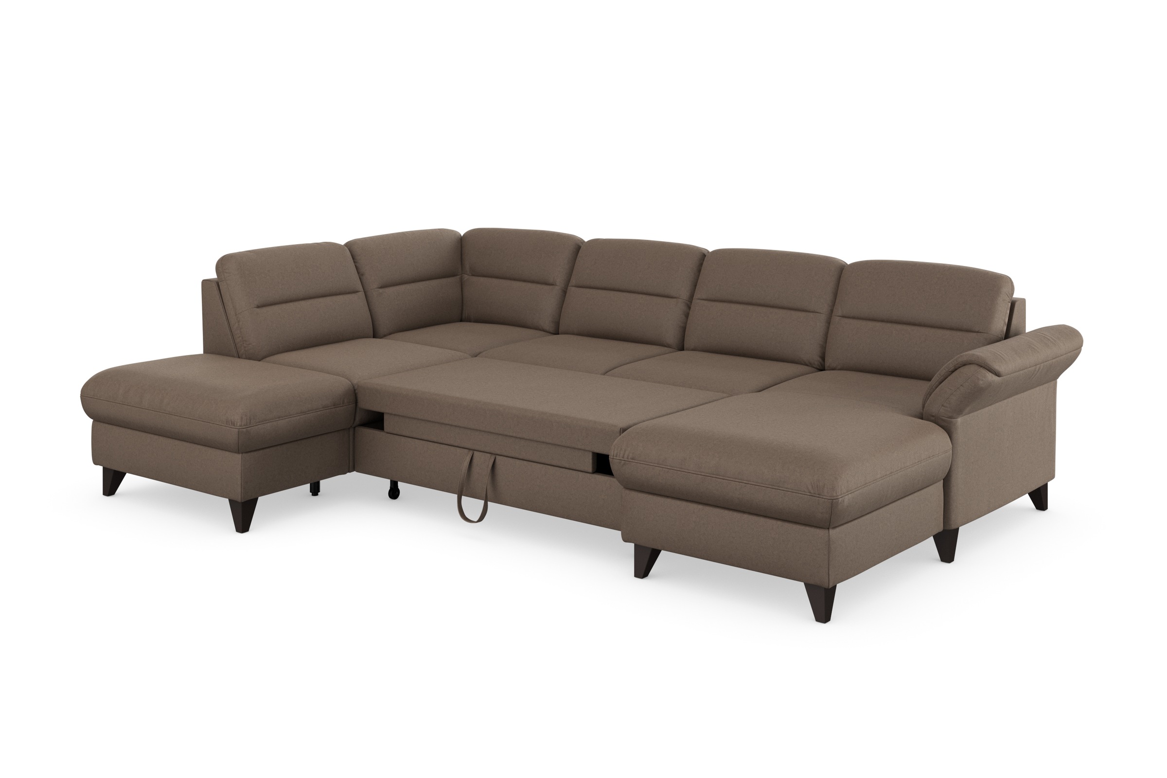 sit&more Wohnlandschaft »Mellum U-Form«, Federkern, wahlweise mit Bettfunktion, Stauraum und Armteilfunktion