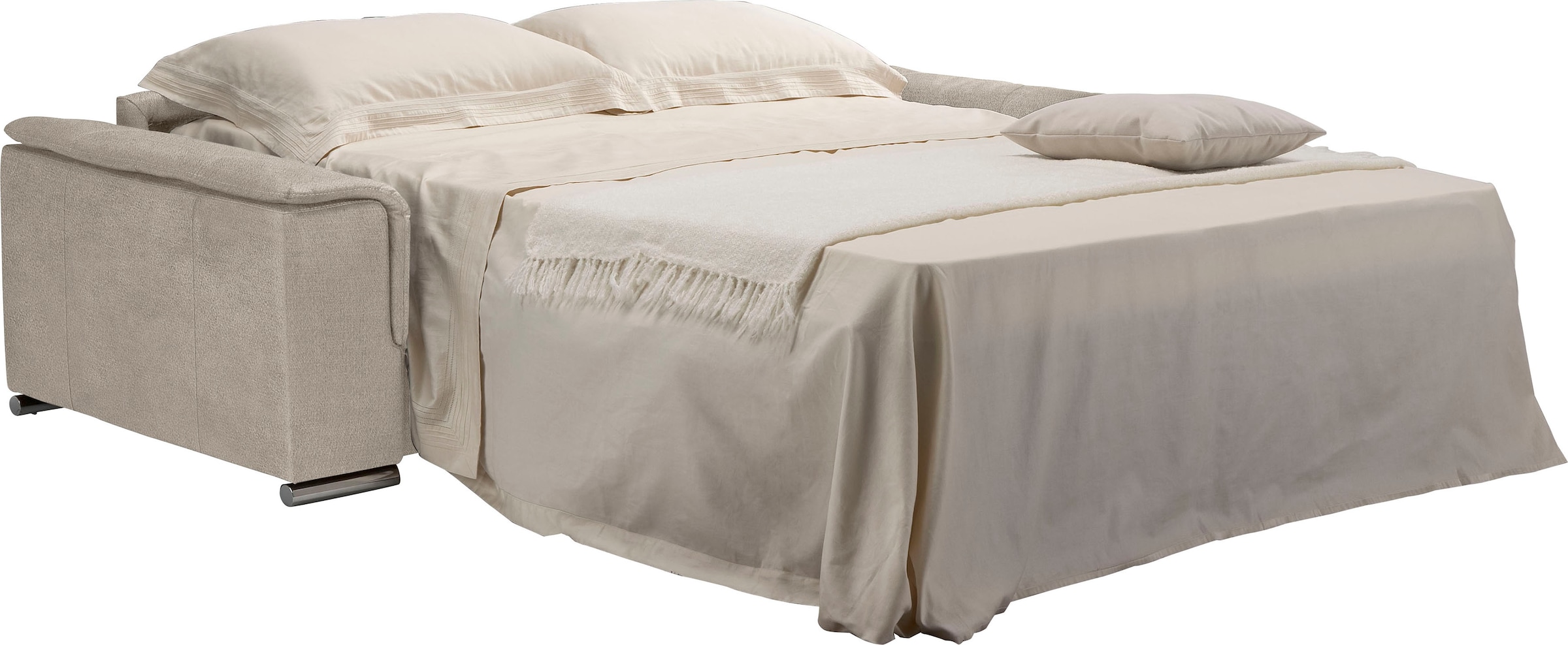 Egoitaliano Schlafsofa »Cecilia, modern & elegant, erstklassiger Sitzkomfort, Dauerschläfer«, inkl. Matratze und hochwertigem Metallbettrahmen, toller Schlafkomfort