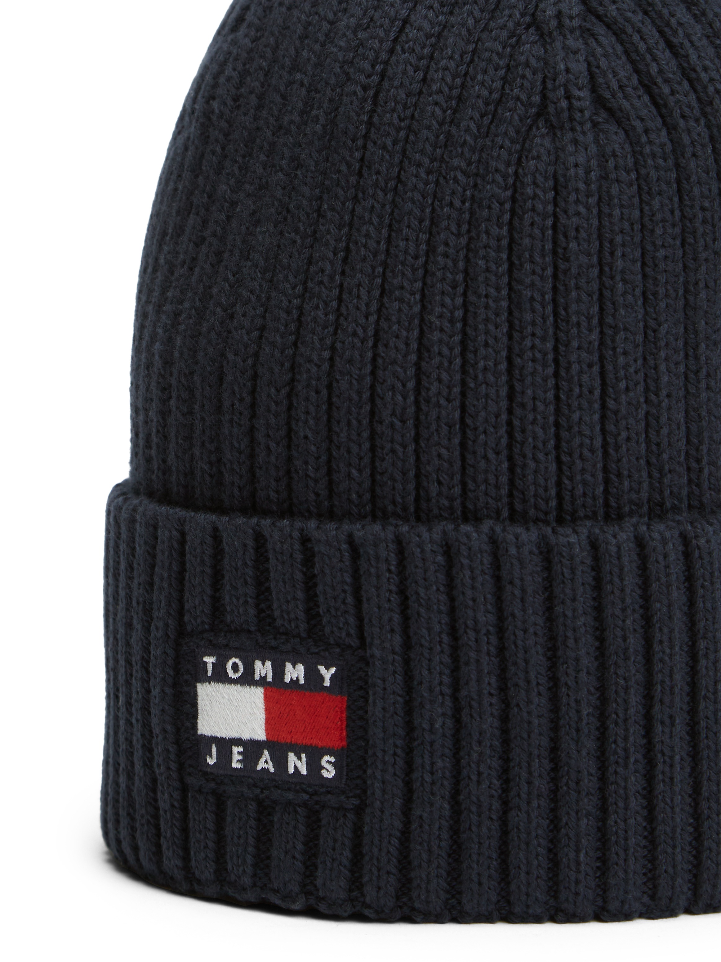 Tommy Jeans Beanie »TJM HERITAGE CORE« Rippstrick, Umschlag, normale Passform