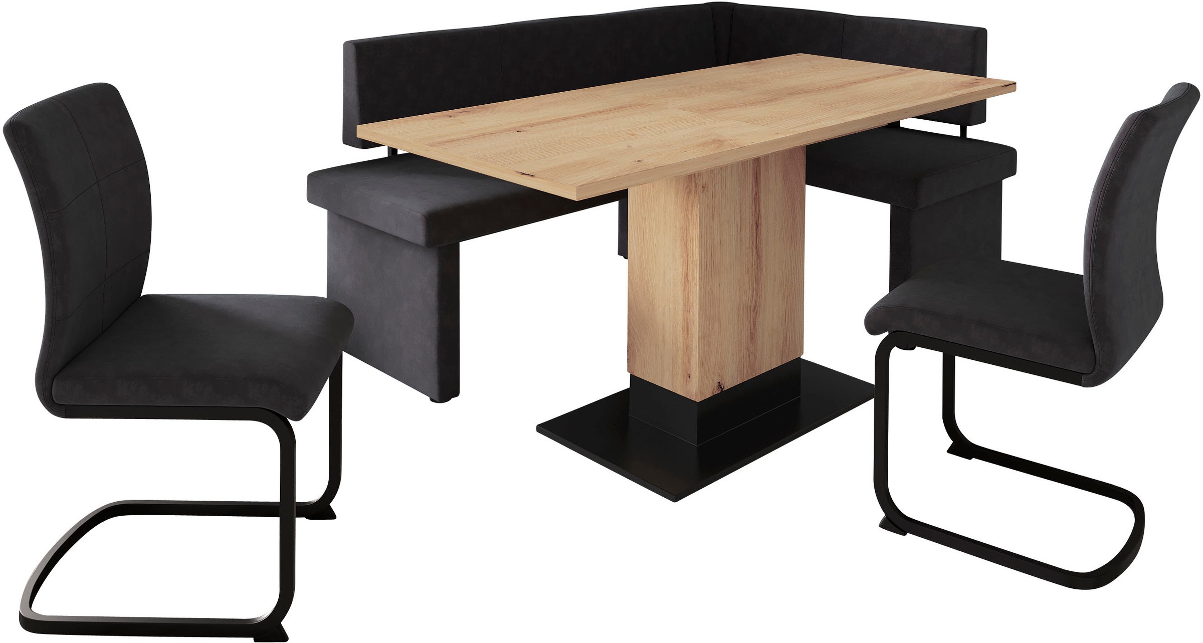HELA Eckbankgruppe »Pia« Set, 4 Stk. tlg. Esstisch ausziehbar, Bank links/r günstig online kaufen