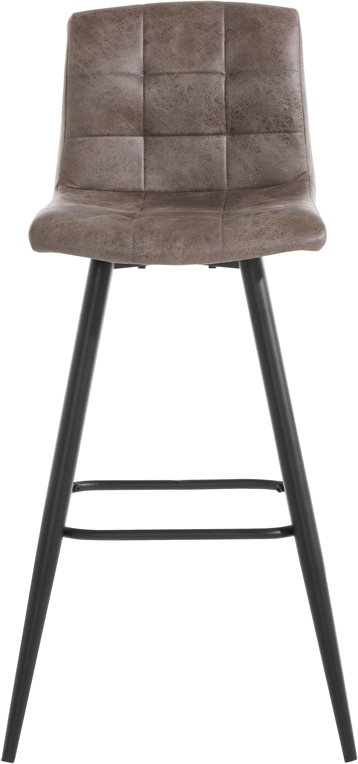 Homexperts Barhocker »Sarah«, (Set, 2er),Bezug in Microfaser Vintage oder Webstoff, mit Fußreling