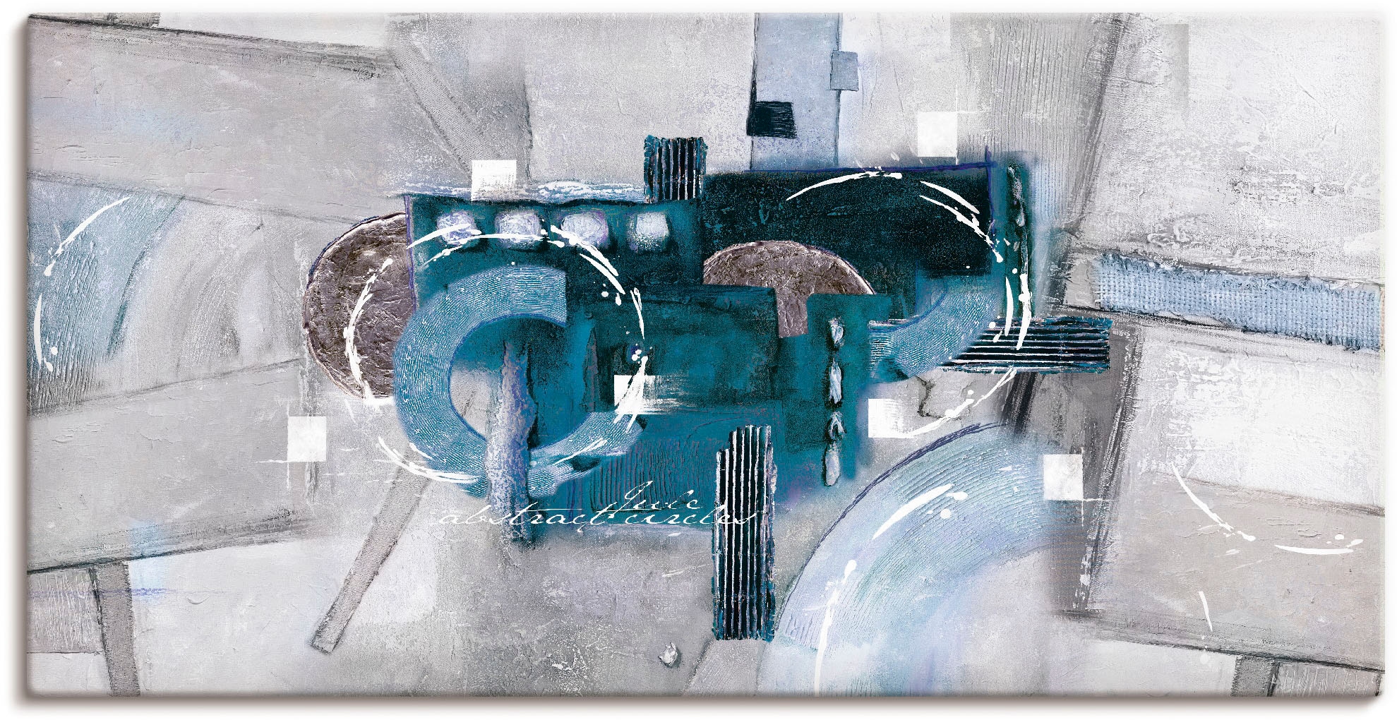Artland Wandbild »Abstrakte blaue Kreise«, Gegenstandslos, (1 St.), als Alu günstig online kaufen