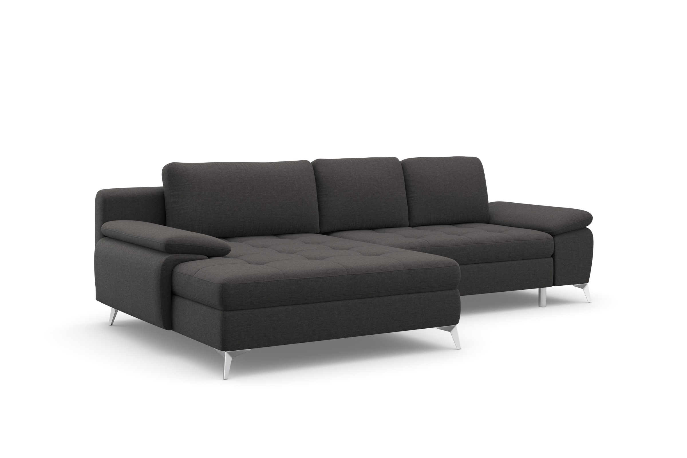 sit&more Ecksofa »Latigo L-Form«, mit Mega-Recamiere, wahlweise mit Bettfunktion und Bettkasten