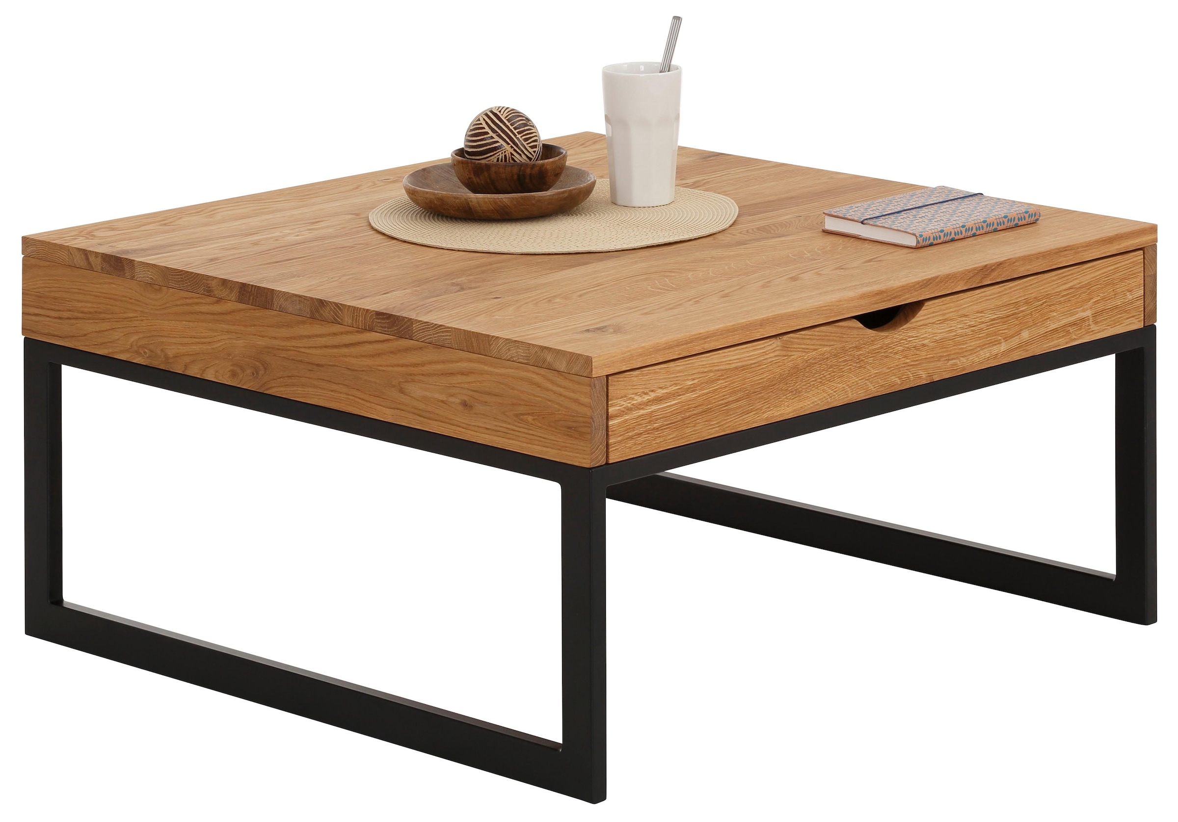 Home affaire Couchtisch »Betula«, zertifiziertes Massivholz (Eiche), in 3 v günstig online kaufen