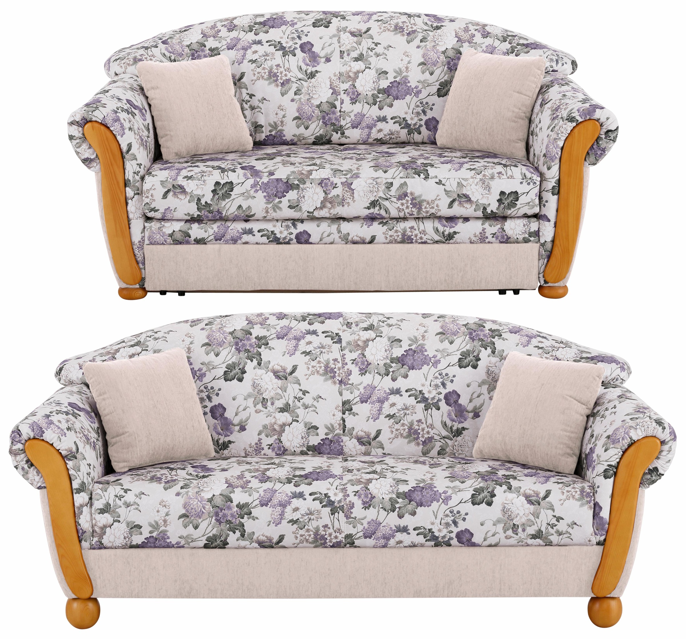 Home affaire Polstergarnitur »Milano, bequem durch Federkern, Landhaus Stil günstig online kaufen