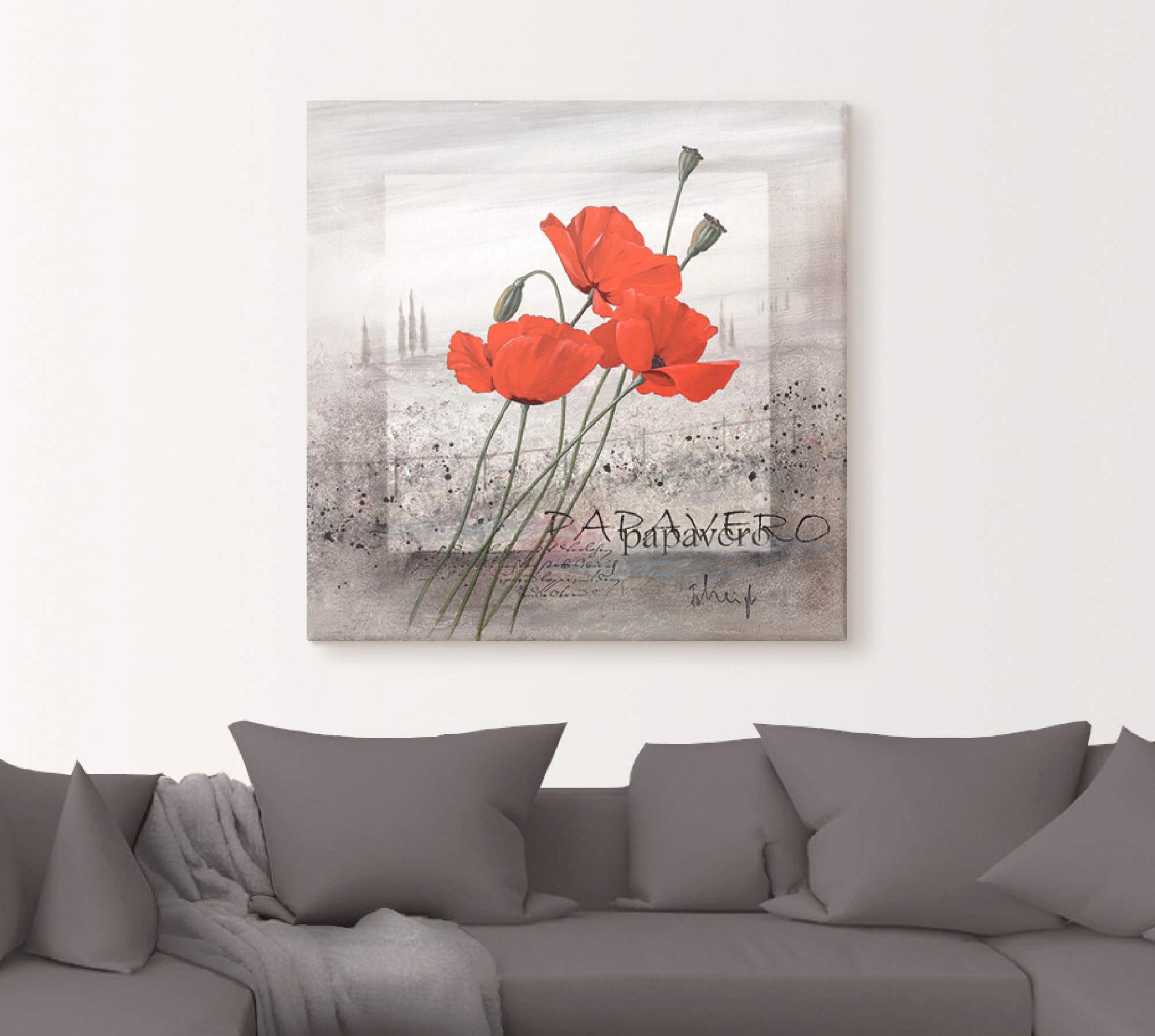 Artland Wandbild »Mohnblumen«, Blumen, (1 St.), als Leinwandbild, Poster, Wandaufkleber in verschied. Größen