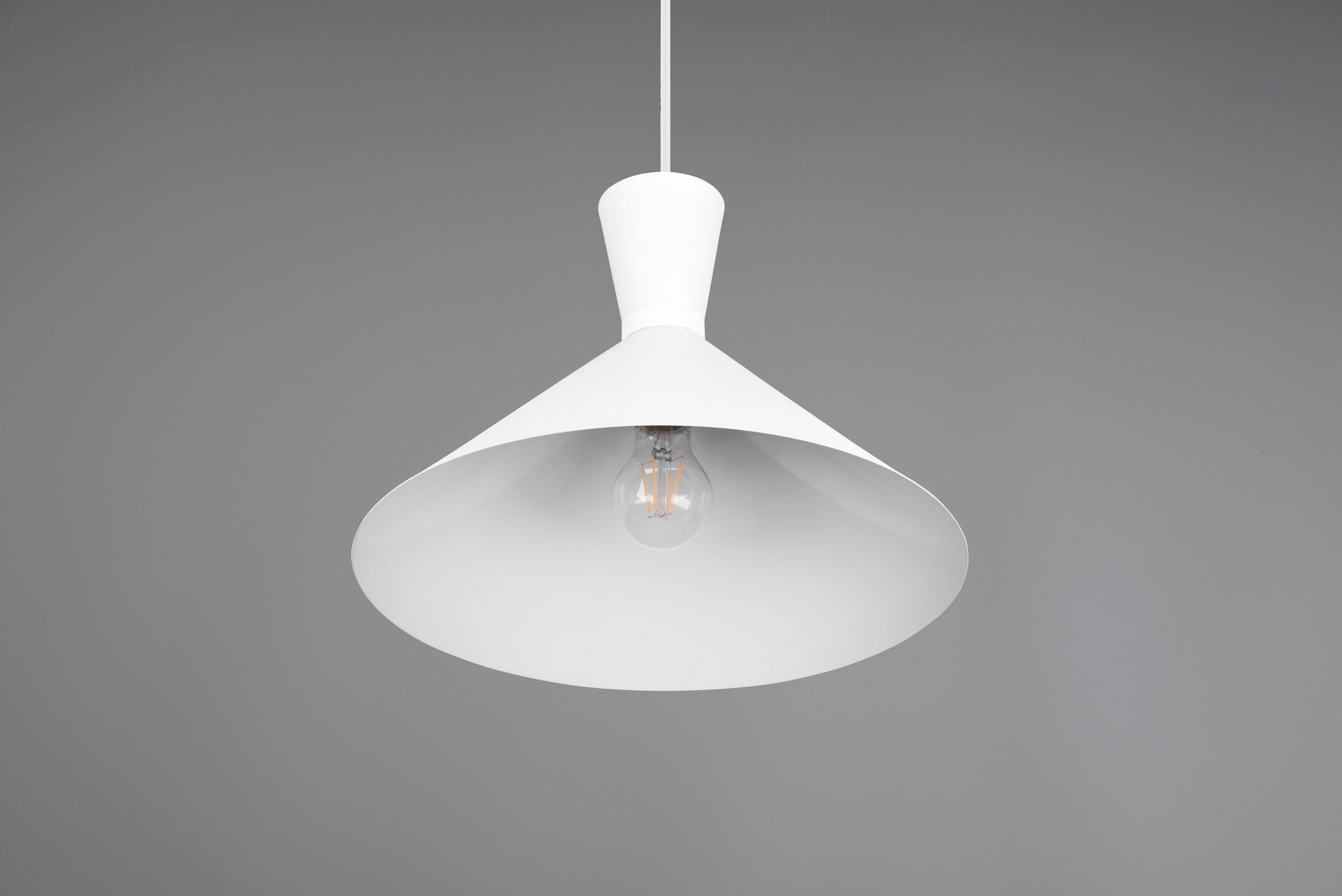 REALITY Leuchten Pendelleuchte »Enzo«, 1 flammig, Leuchtmittel E27 | ohne Leuchtmittel, Hängelampe 1-flammig, E27 max 28W (exkl.), höhenverstellbar, Ø 35cm