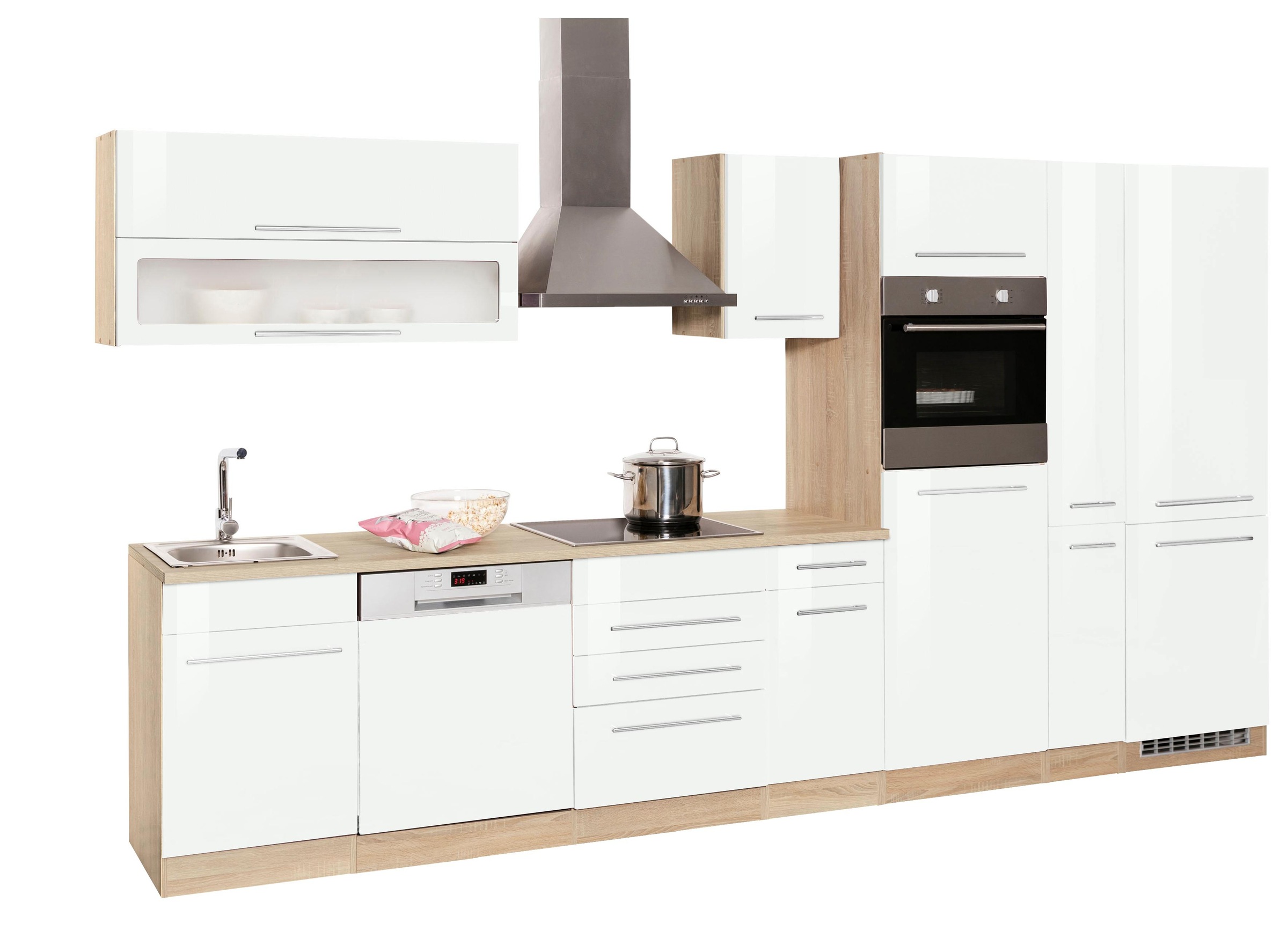 KOCHSTATION Küchenzeile »KS-Eton«, mit E-Geräten, Breite 360 cm