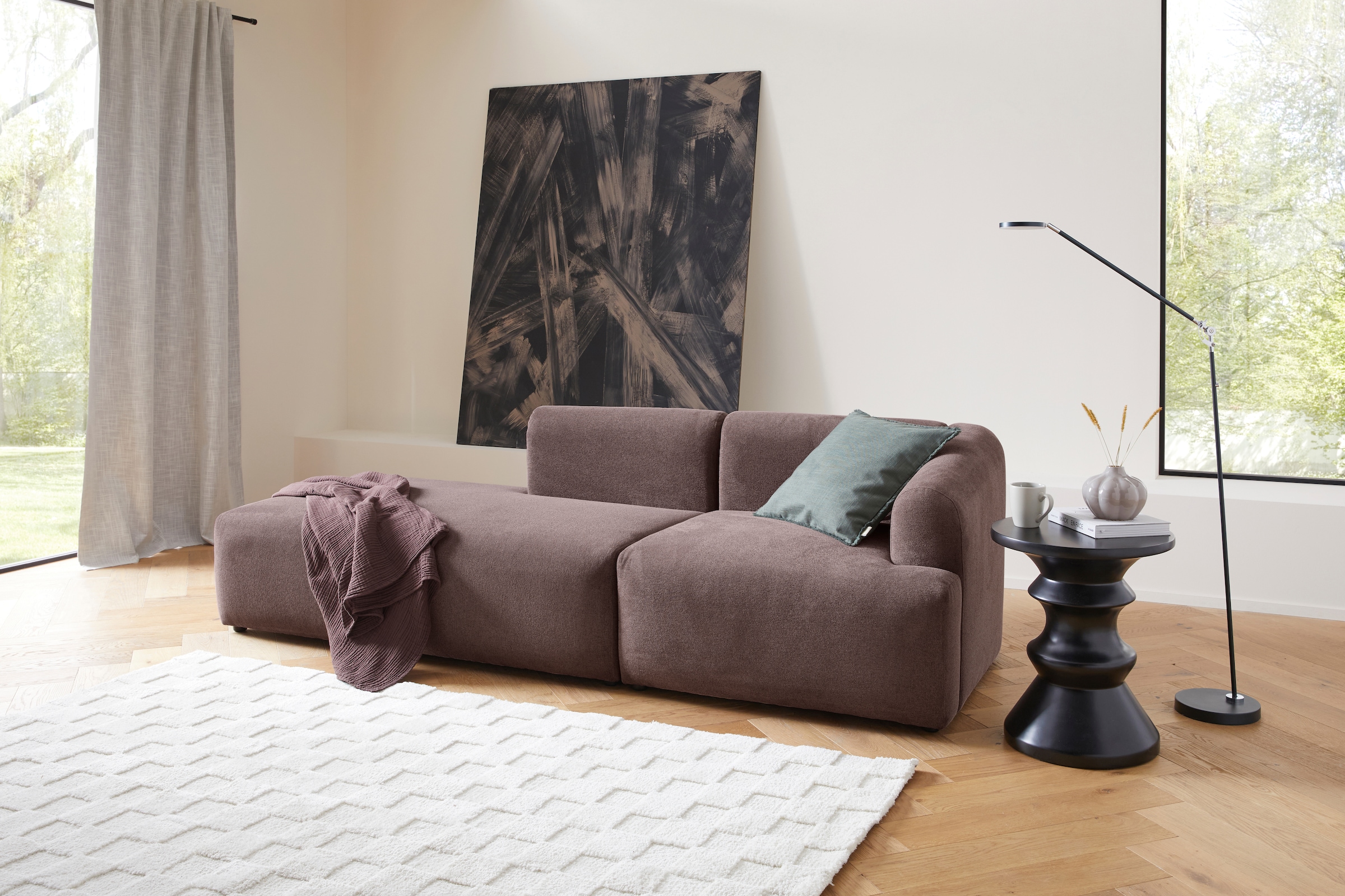 LeGer Home by Lena Gercke Chaiselongue »LYZA Open end, Loungemöbel zum Relaxen, Maße B/T/H: 152/96/74 cm« als Modul oder separat verwendbar, für individuelle Zusammenstellung