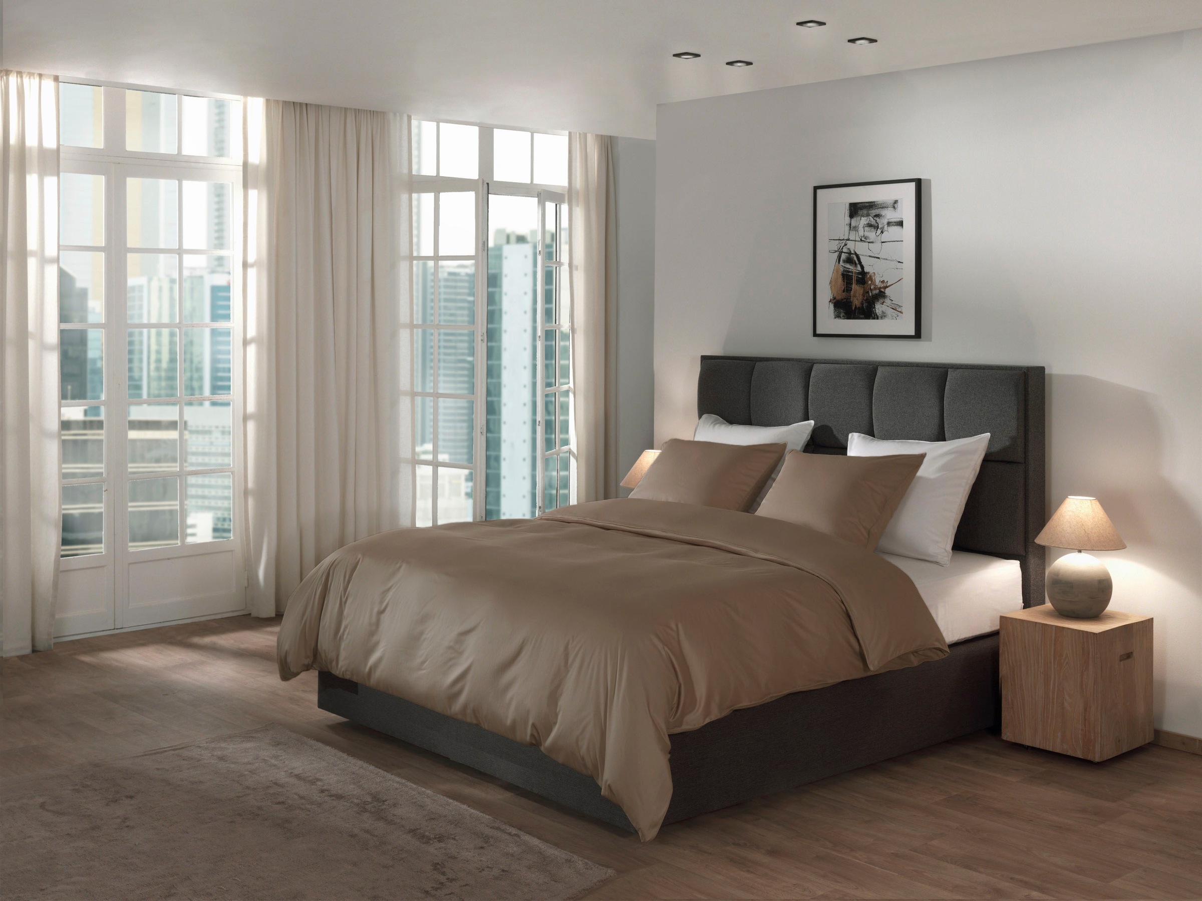 YELLOW Bettwäsche »Suite-Dubai« 2 Stk. tlg. Uni Design, 100% Baumwolle ab 1 günstig online kaufen