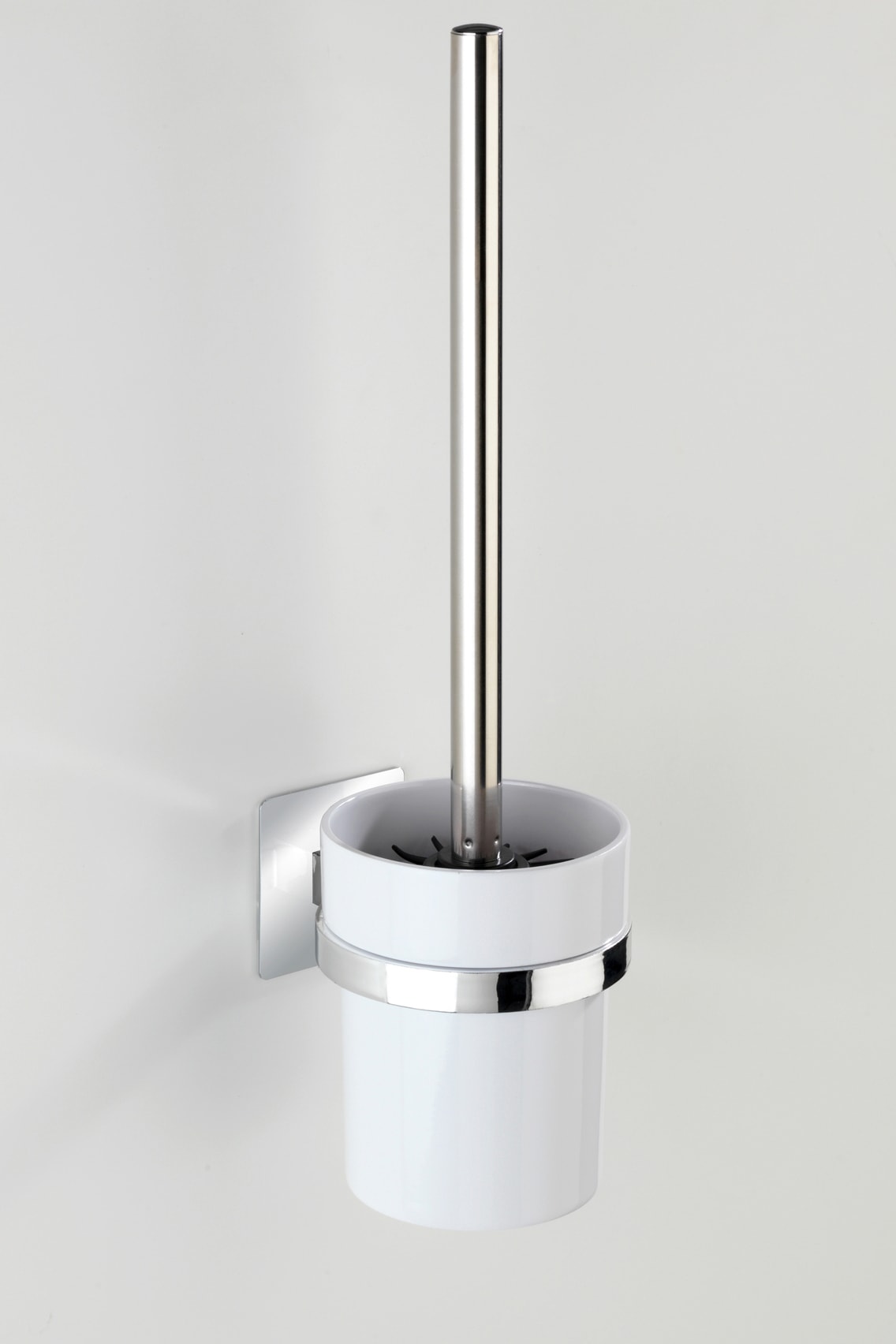 WENKO WC-Garnitur »Turbo-Loc Quadro«, 1 St., aus Kunststoff-Edelstahl, ohne Bohren