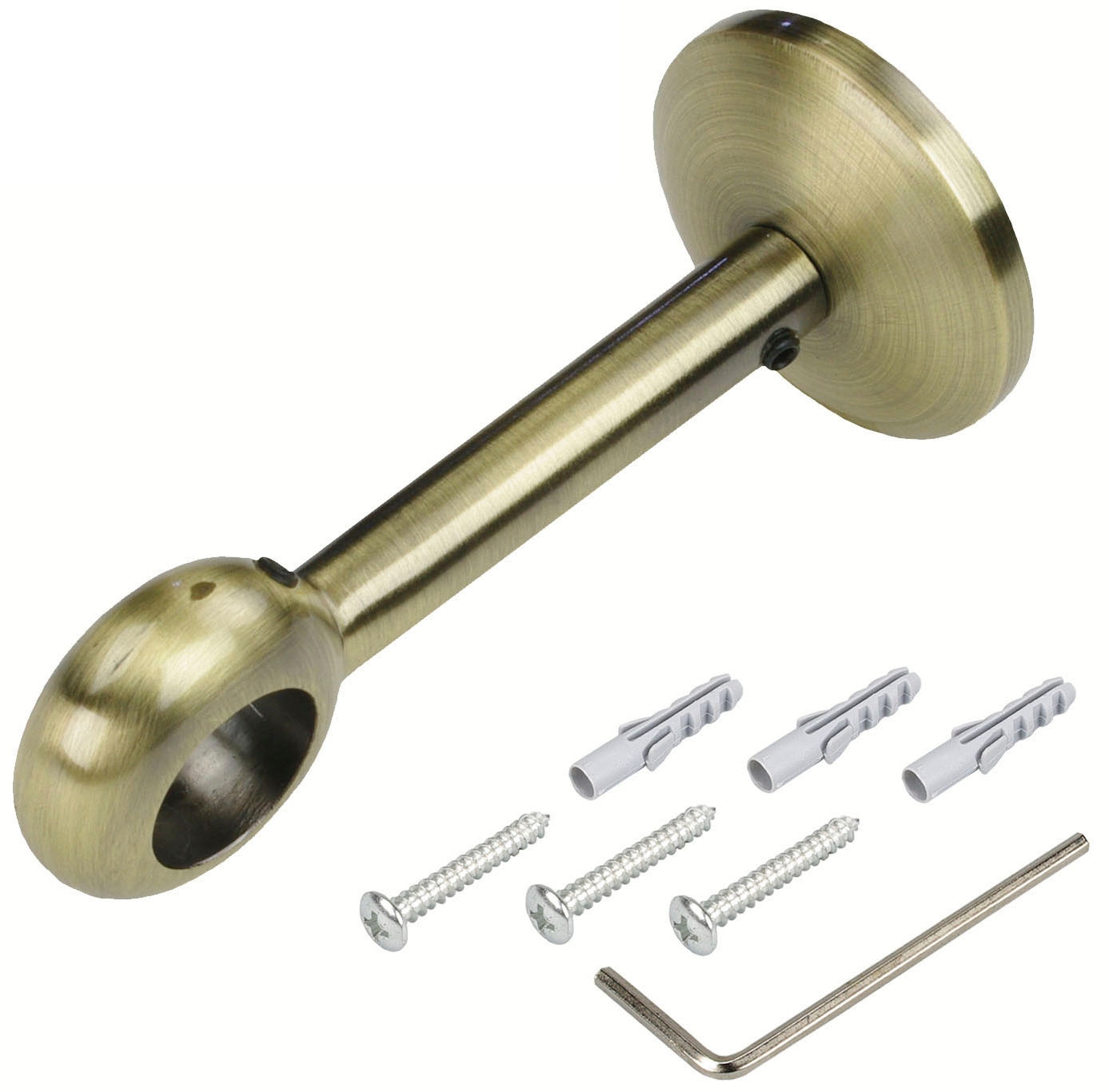Liedeco Gardinenstangenhalter »Träger, Wandhalter 1-läufig "Esperanca" für 16 mm Stangen«, (1 St.), Träger, Wandhalter