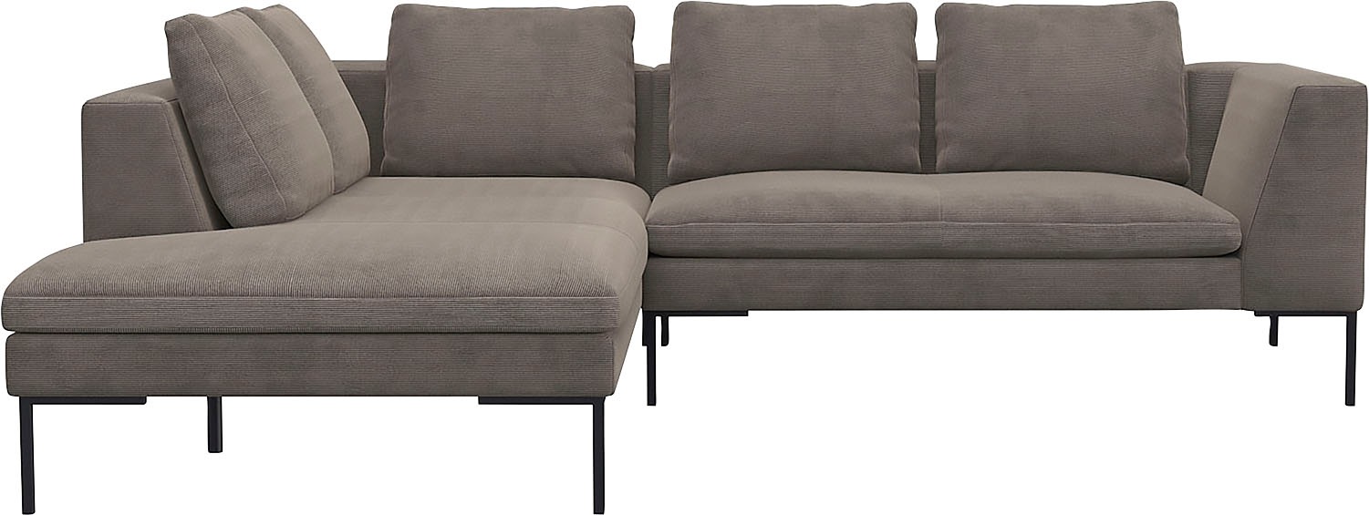 FLEXLUX Ecksofa »Loano, superbequemer Sitzkomfort durch Kaltschaum im Sitz, günstig online kaufen