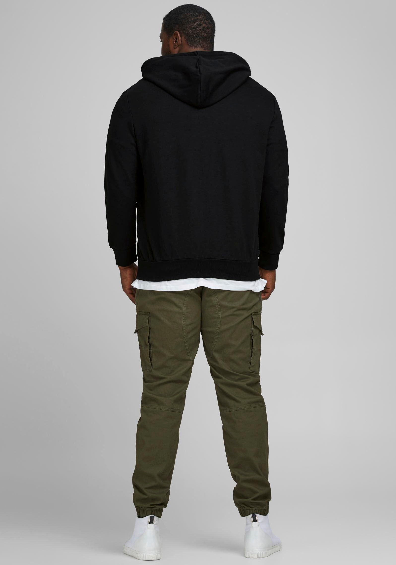 Jack & Jones PlusSize Kapuzensweatjacke »BASIC SWEAT ZIP HOOD« bis Größe 6XL