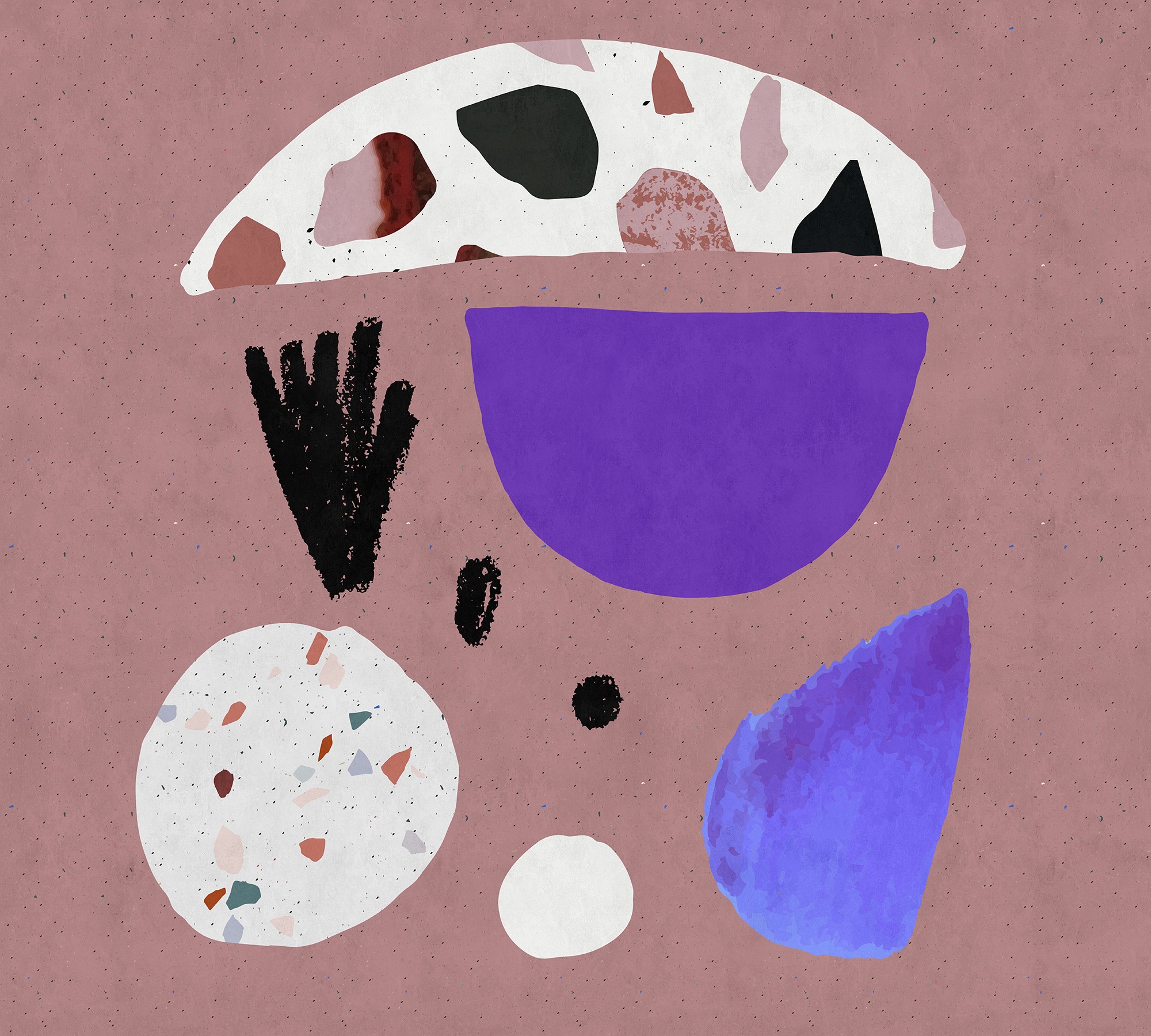 living walls Fototapete »Walls by Patel Terrazzo 5« glatt Vlies, Wand, Schr günstig online kaufen