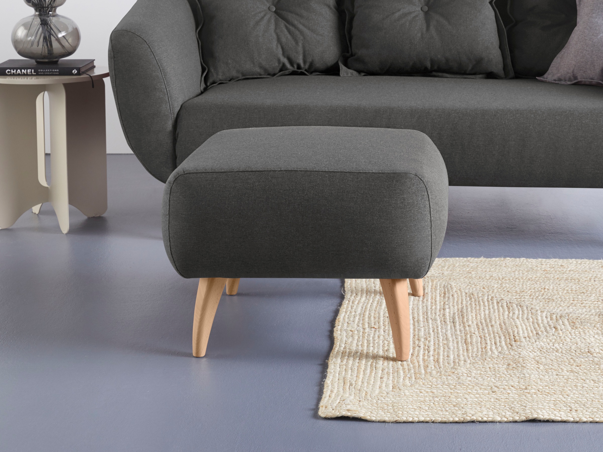 Home affaire Hocker »Baggio«, mit Holzfüßen