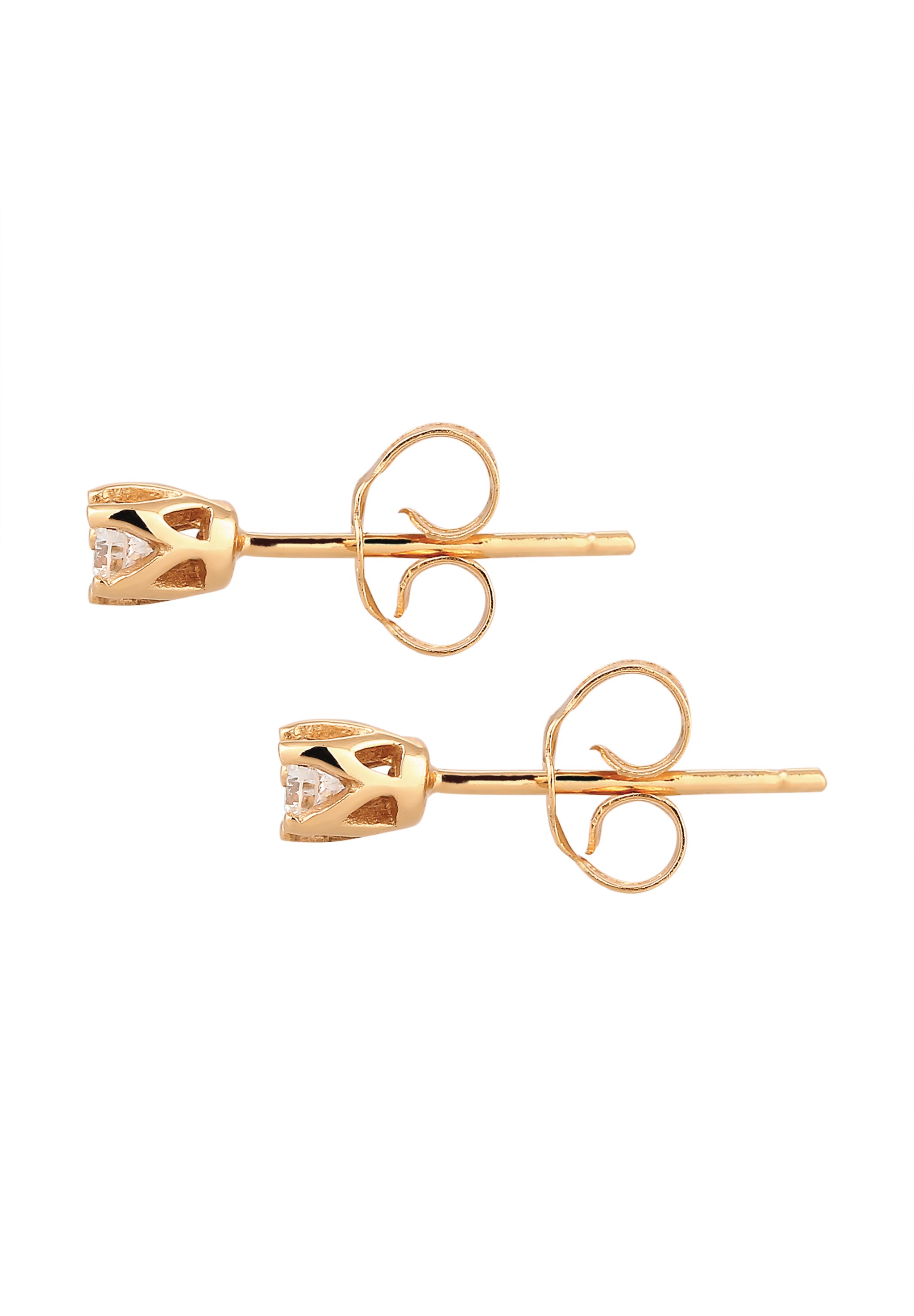 Elli DIAMONDS Paar Ohrstecker »Ohrstecker Diamant Weiß Brillantschliff (0.012ct) 585 Gelbgold«