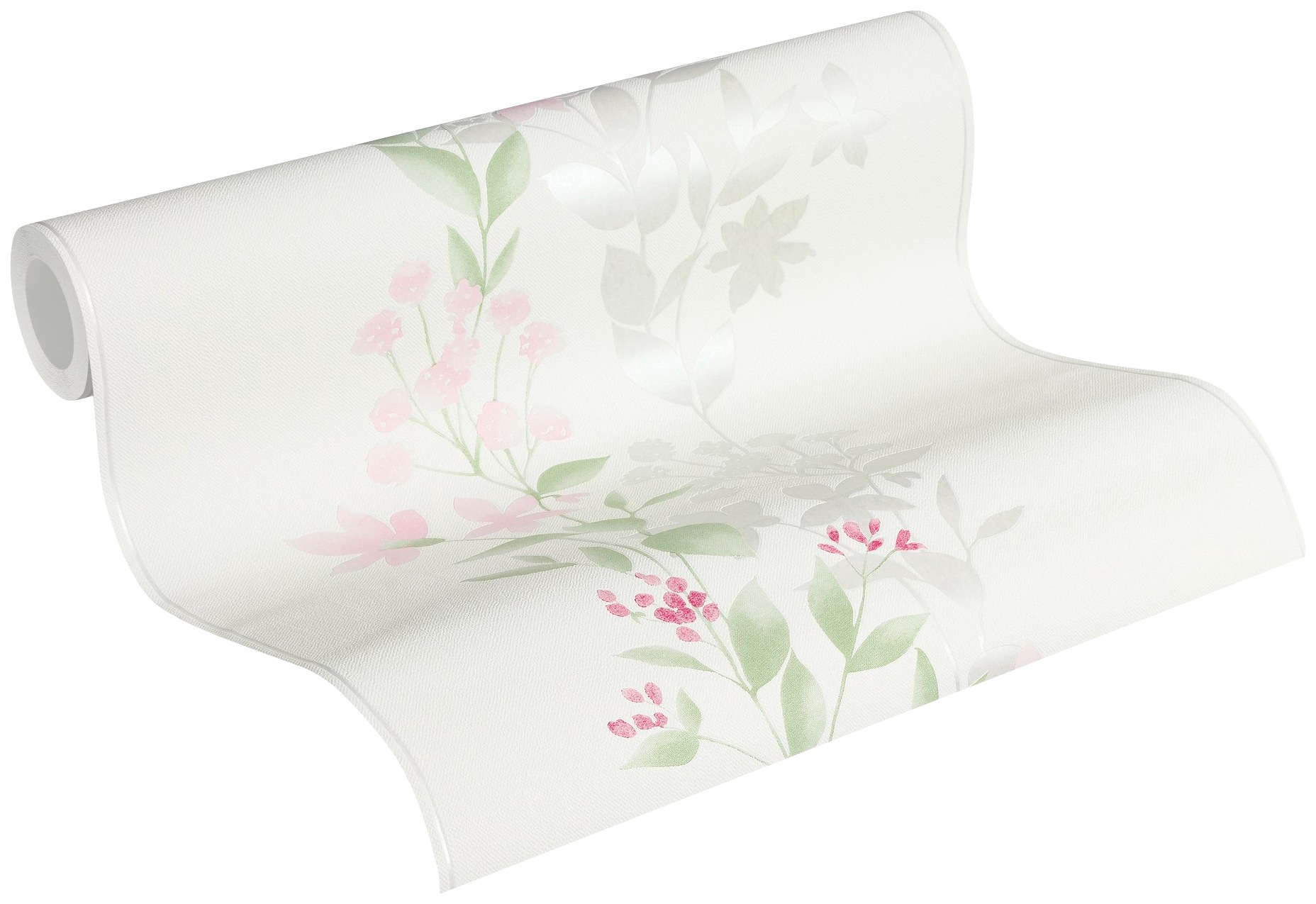 A.S. Création Vliestapete »Blooming floral« Wald | botanisch | floral strukturiert Tapete Blumen Tapeten Wohnzimmer Schlafzimmer Küche modern Design Büro