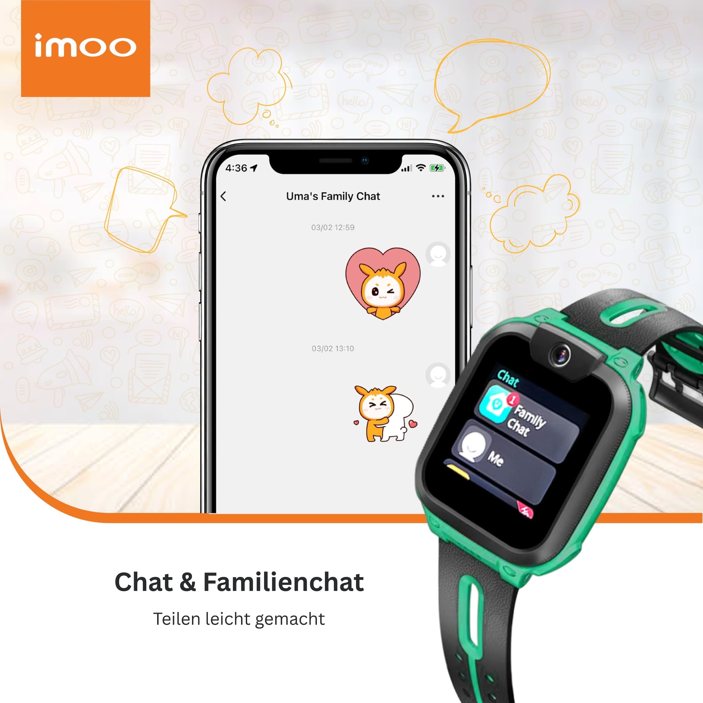 Imoo Smartwatch »Watch Phone Z1 Kinder« (3,3 cm / 1,3 ″)