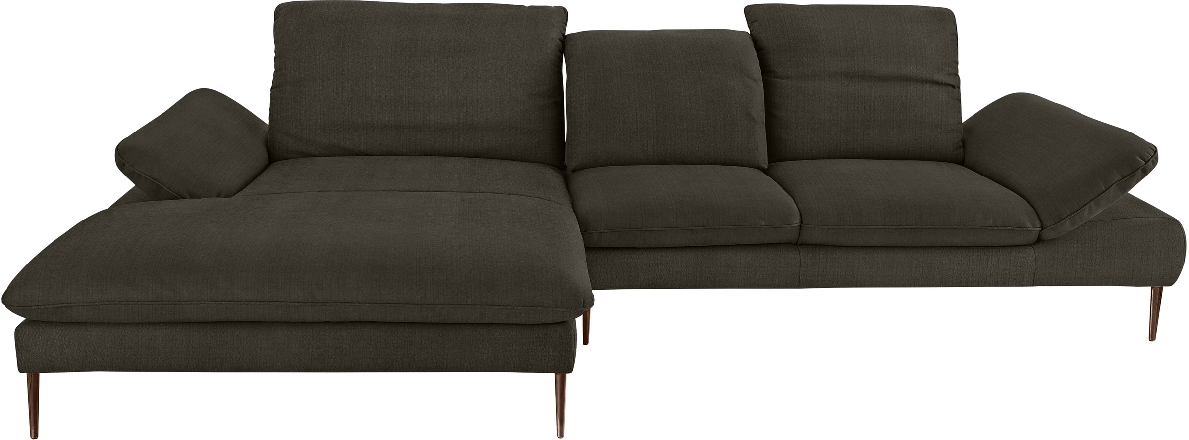 W.SCHILLIG Ecksofa »enjoy&MORE, Designsofa, bequem, elegant und zeitlos, L-Form«, Sitztiefenverstellung, Füße bronze pulverbeschichtet, Breite 340 cm