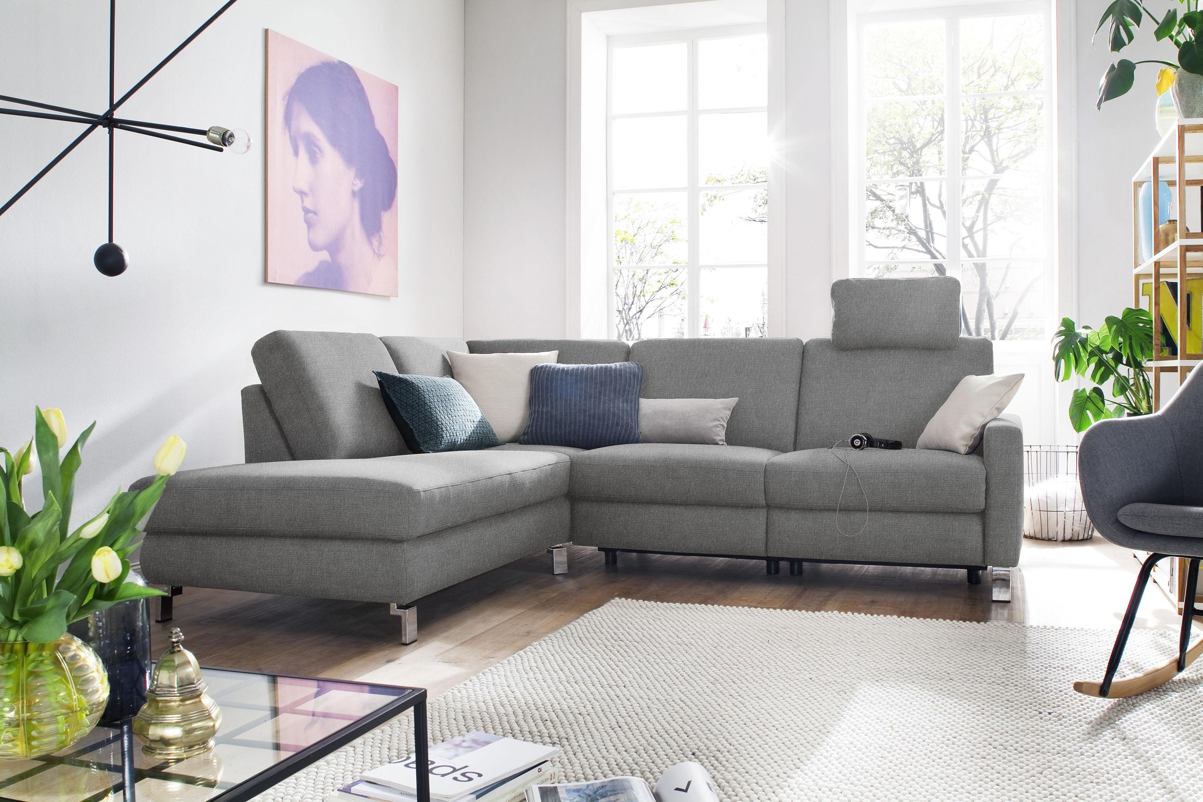 3C Candy Ecksofa »Mainau modern und elegant, mit gutem Sitzkomfort, L-Form« günstig online kaufen