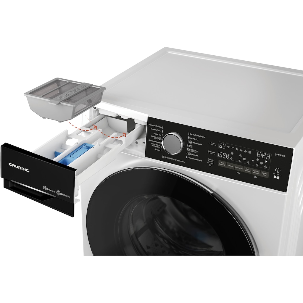 Grundig Waschmaschine, GW7P79419W, 9 kg, 1400 U/min