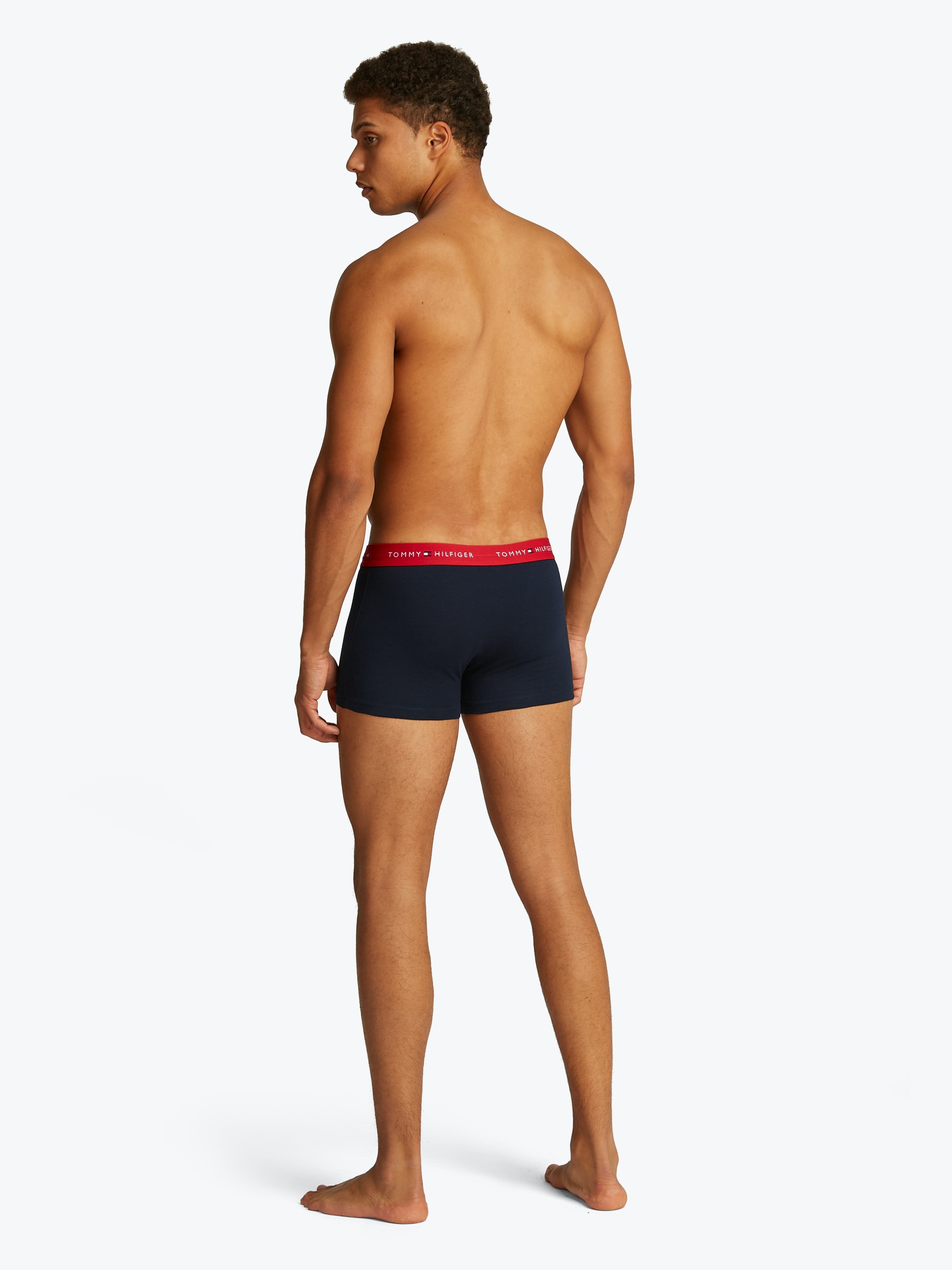 Tommy Hilfiger Underwear Boxer »TRUNK 3 PACK«, (3 St.), mit kontrastfarbenem Logobund